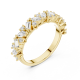 2.45 mm Marquise cut Moissanite Band