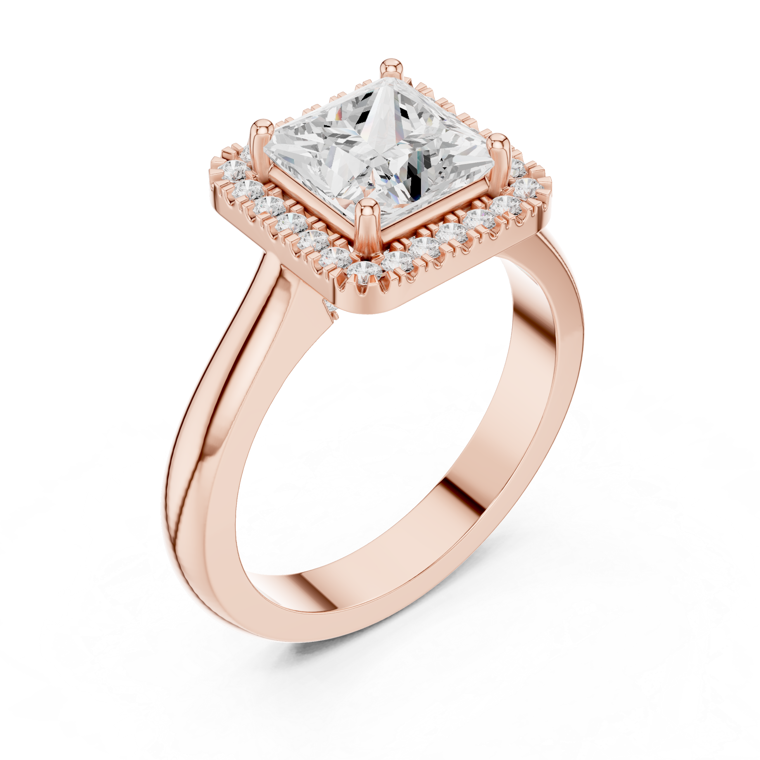 2.2 Carat Princess Cut Moissanite Ring