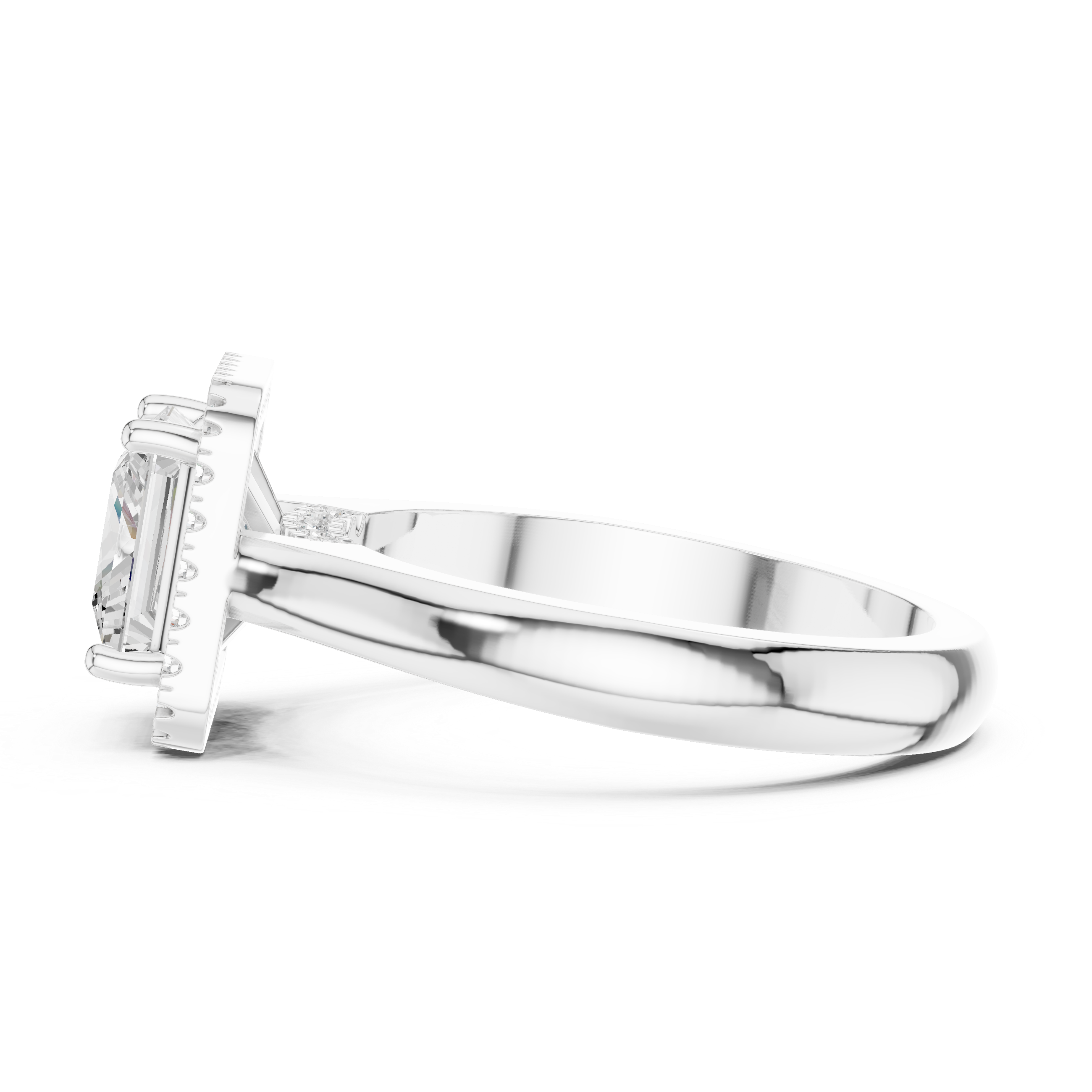 2.2 Carat Princess Cut Moissanite Ring
