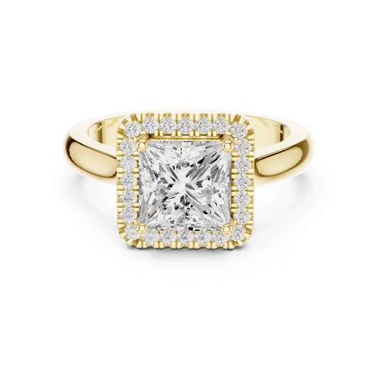 2.2 Carat Princess Cut Moissanite Ring