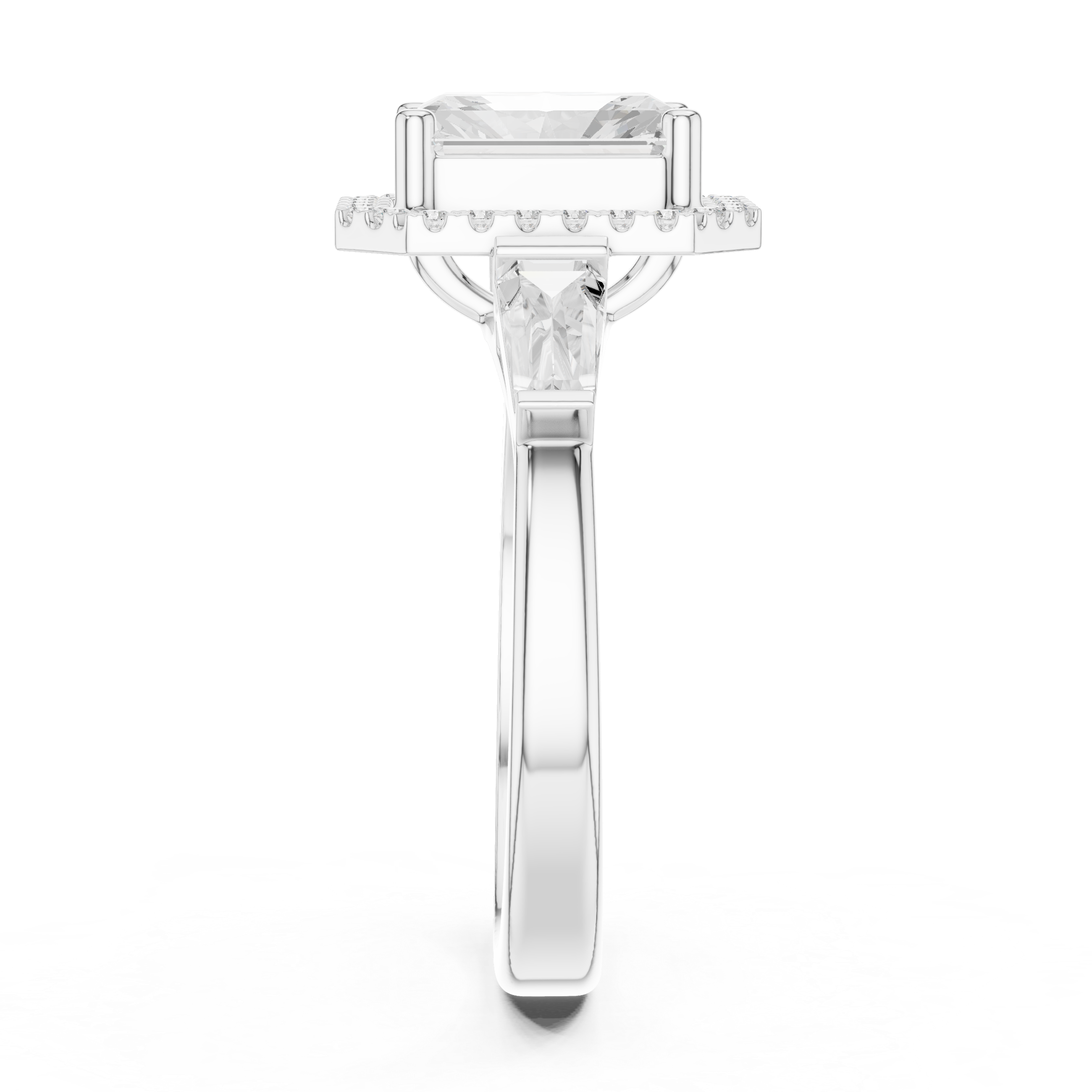 2.7 Carat Emerald Cut Moissanite Ring