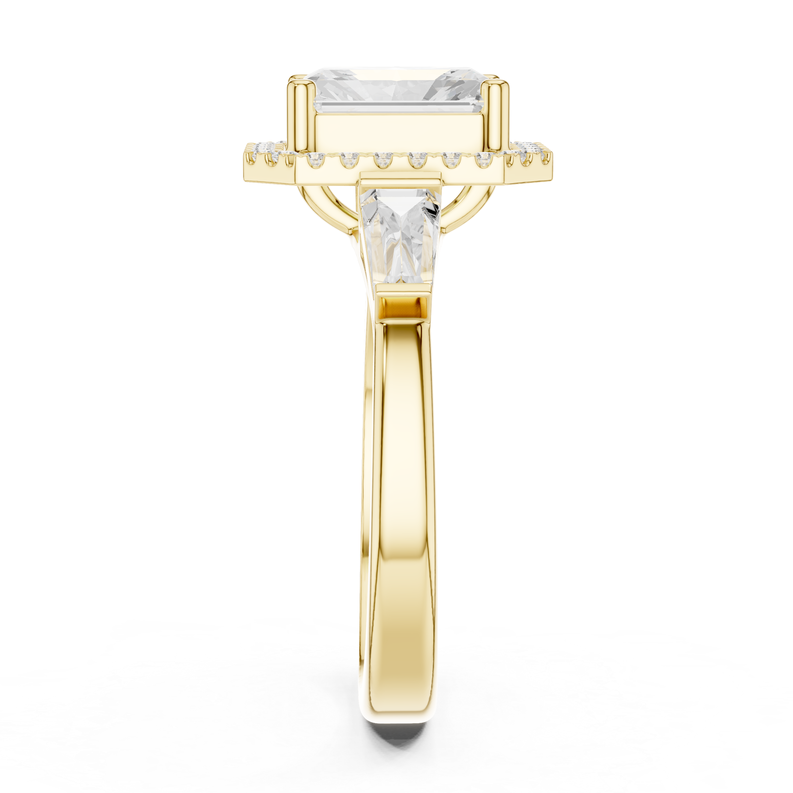 2.7 Carat Emerald Cut Moissanite Ring