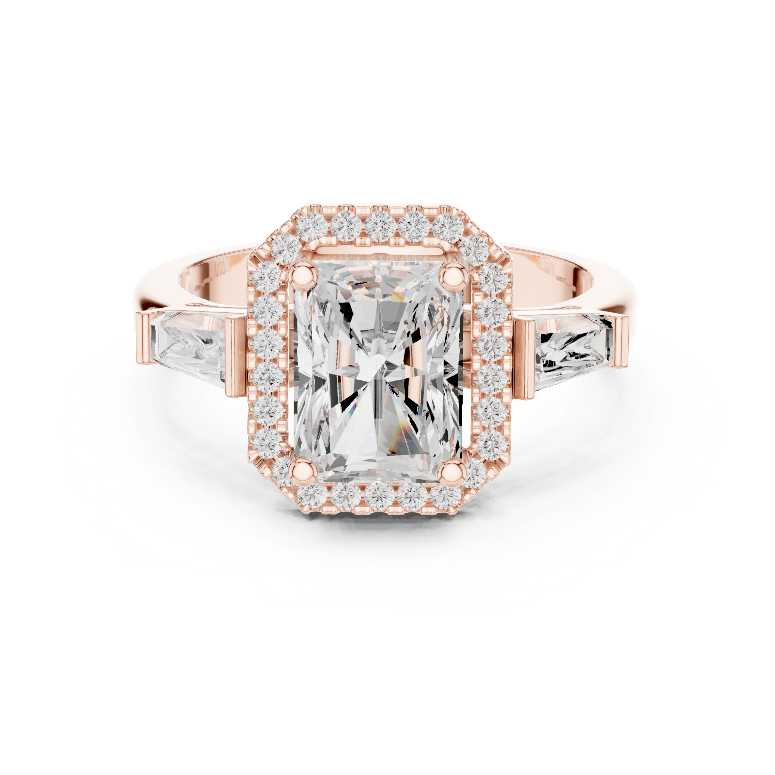 2.7 Carat Emerald Cut Moissanite Ring
