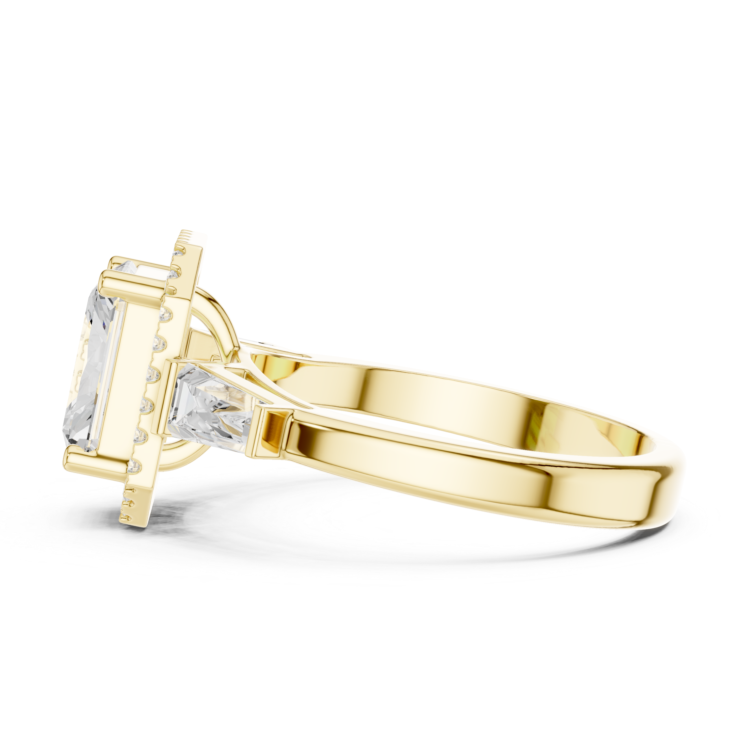 2.7 Carat Emerald Cut Moissanite Ring