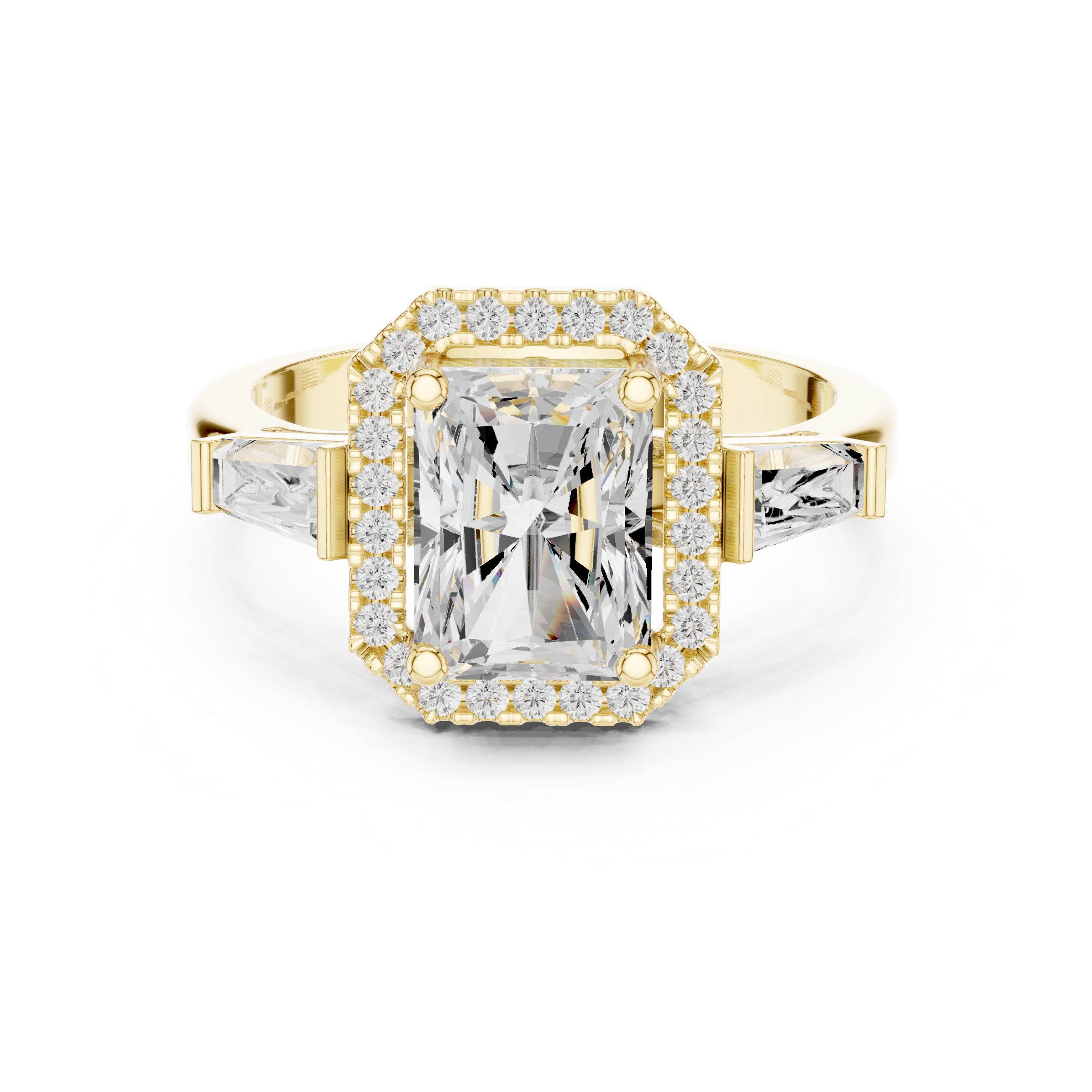 2.7 Carat Emerald Cut Moissanite Ring