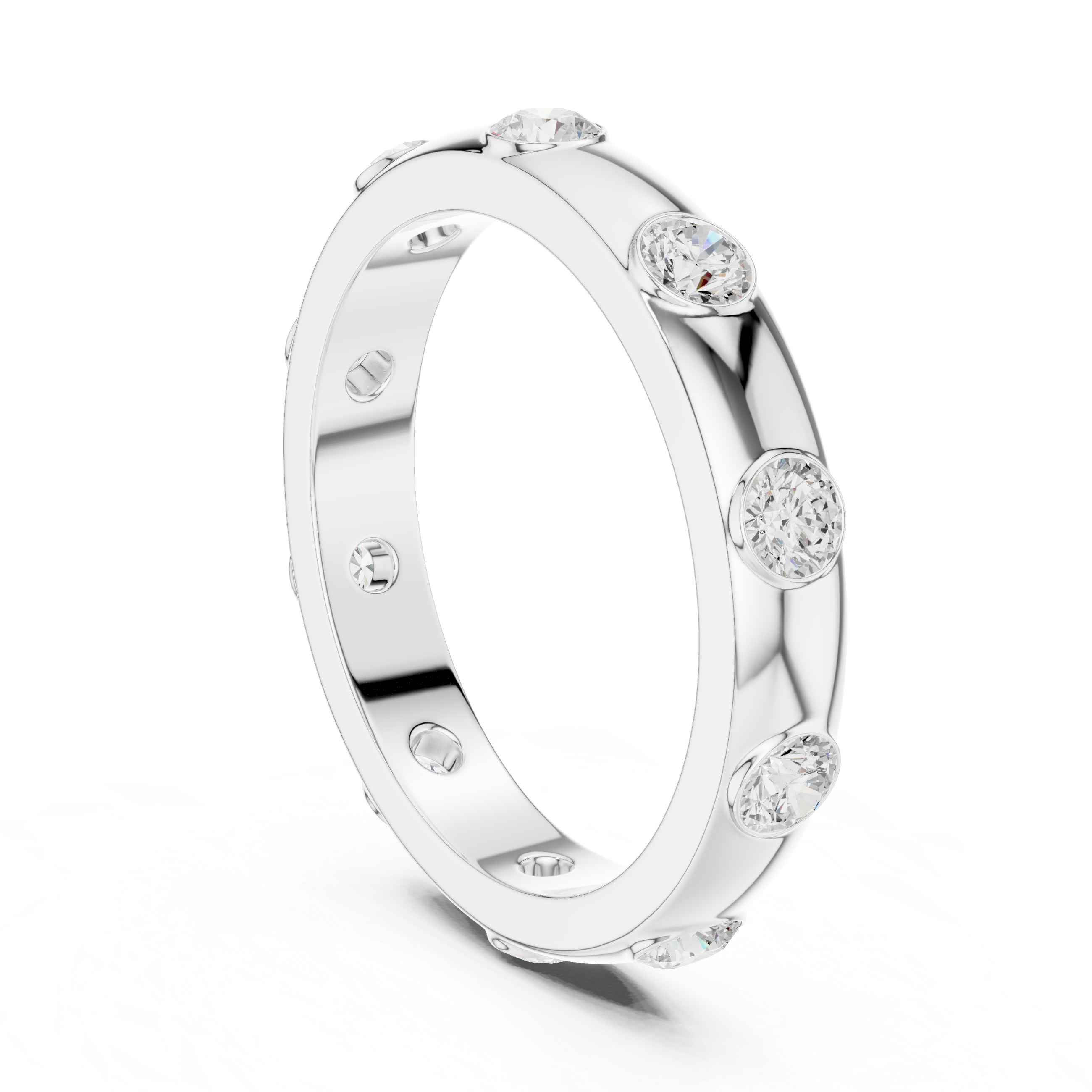 3.37 mm Cartier Inspired Moissanite Band