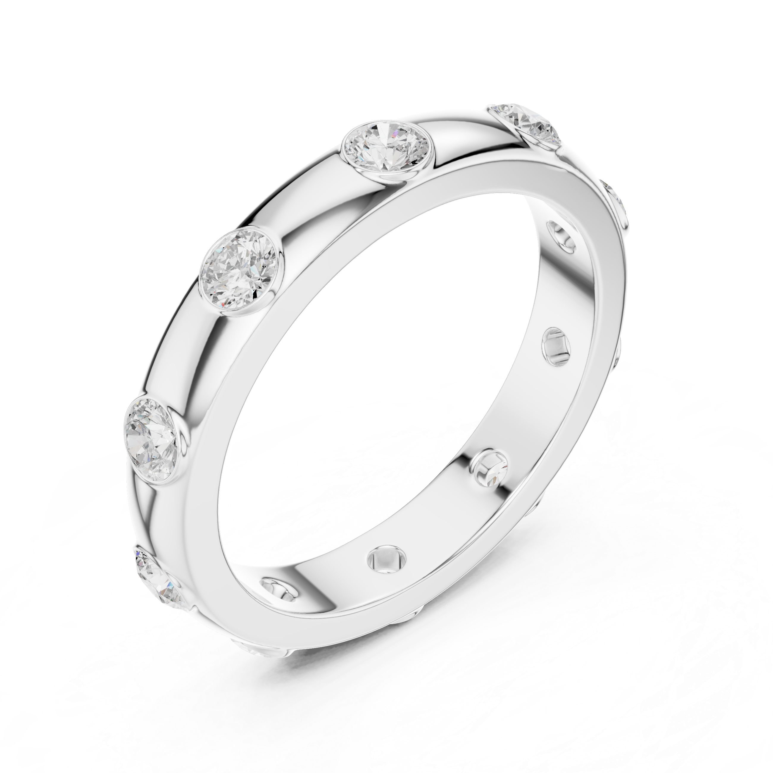 3.37 mm Cartier Inspired Moissanite Band