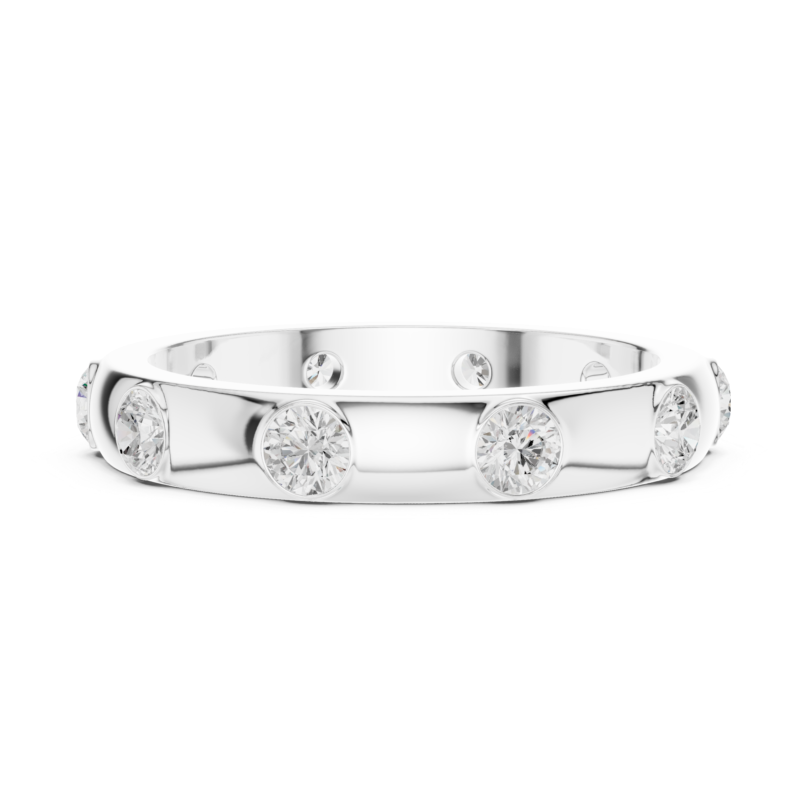3.37 mm Cartier Inspired Moissanite Band