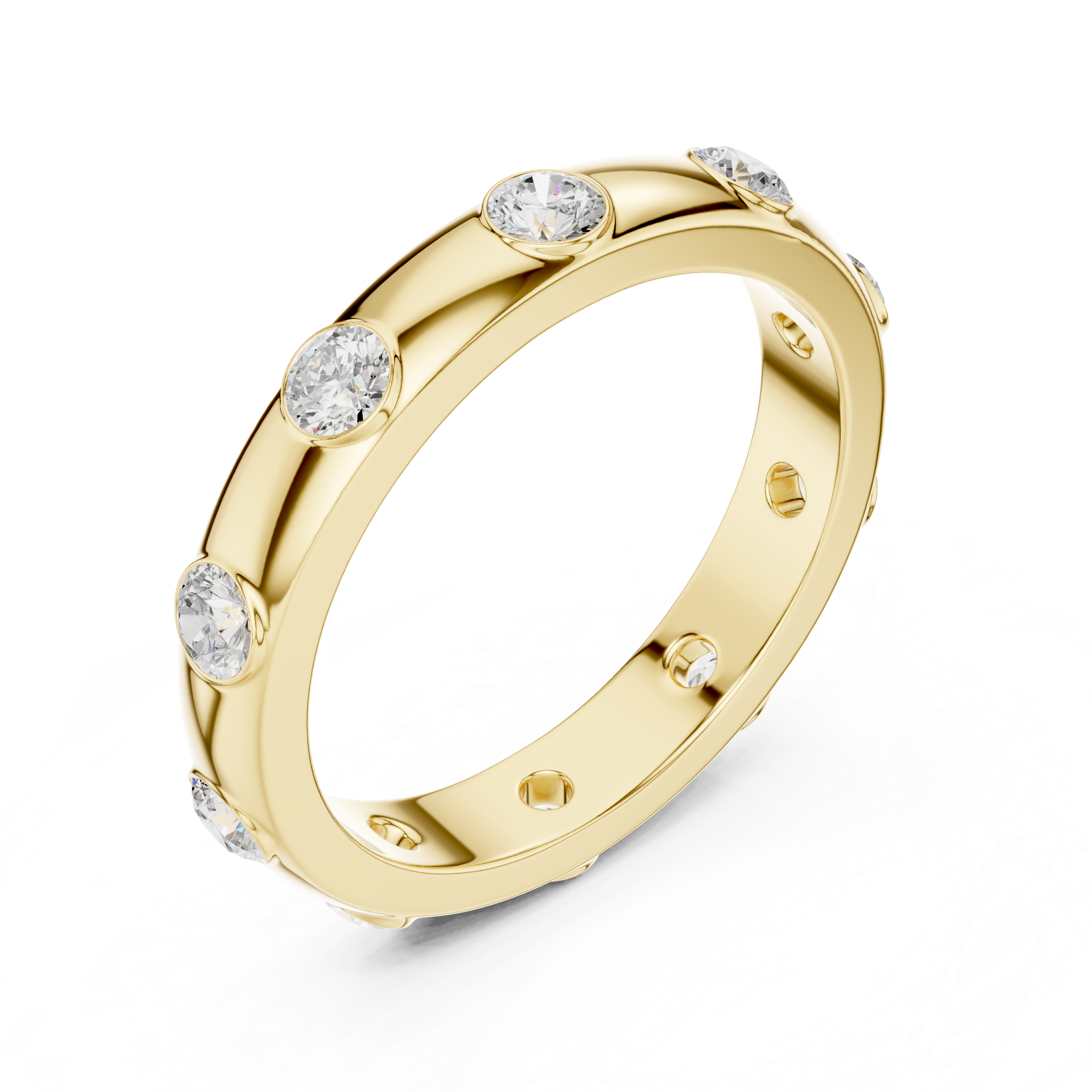 3.37 mm Cartier Inspired Moissanite Band