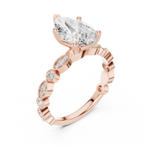 2.2 Carat Elegant Pear Cut Moissanite Ring