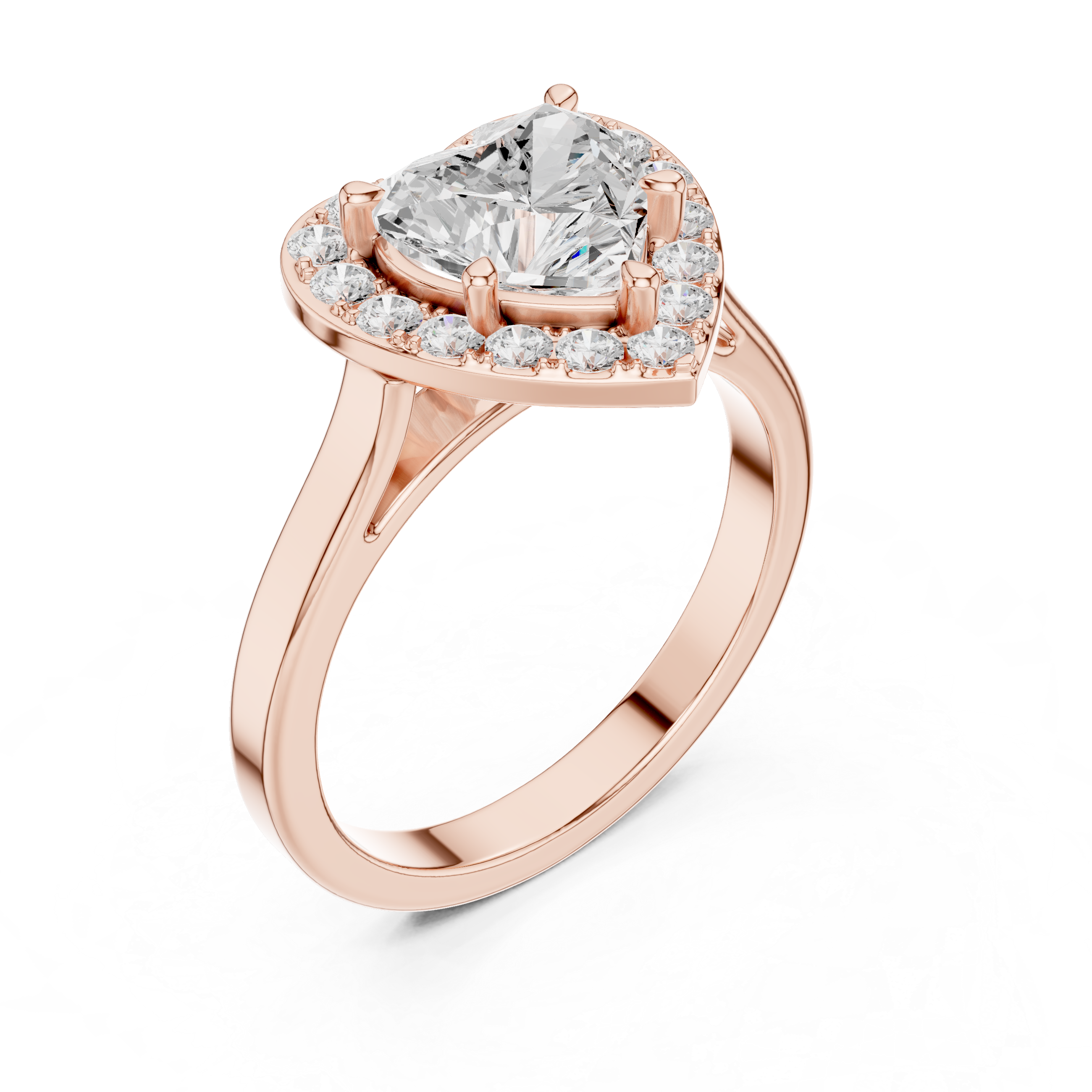 1.8 Carat Heart Cut Moissanite Ring