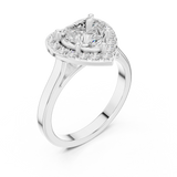 1.8 Carat Heart Cut Moissanite Ring