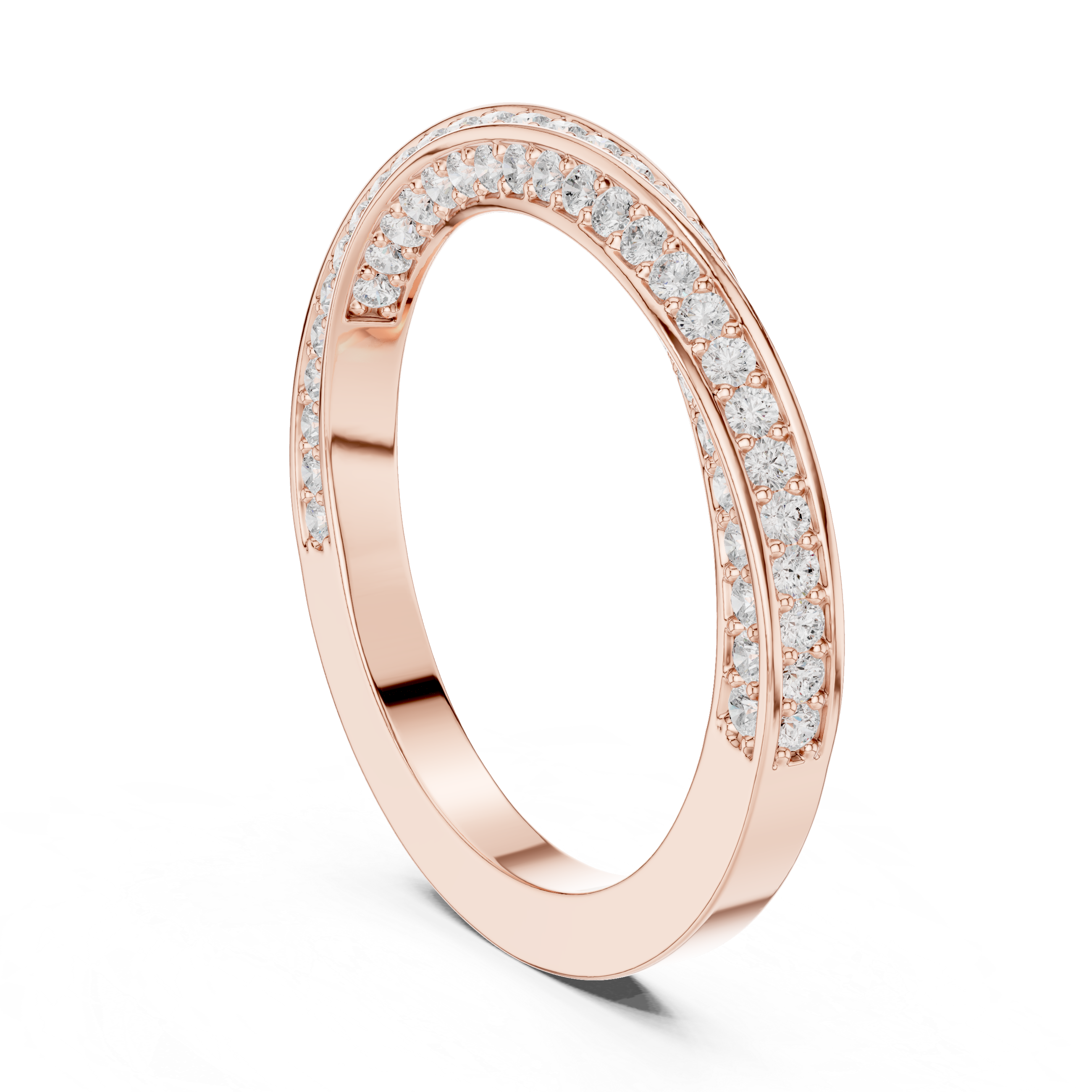 Twisted Moissanite Band