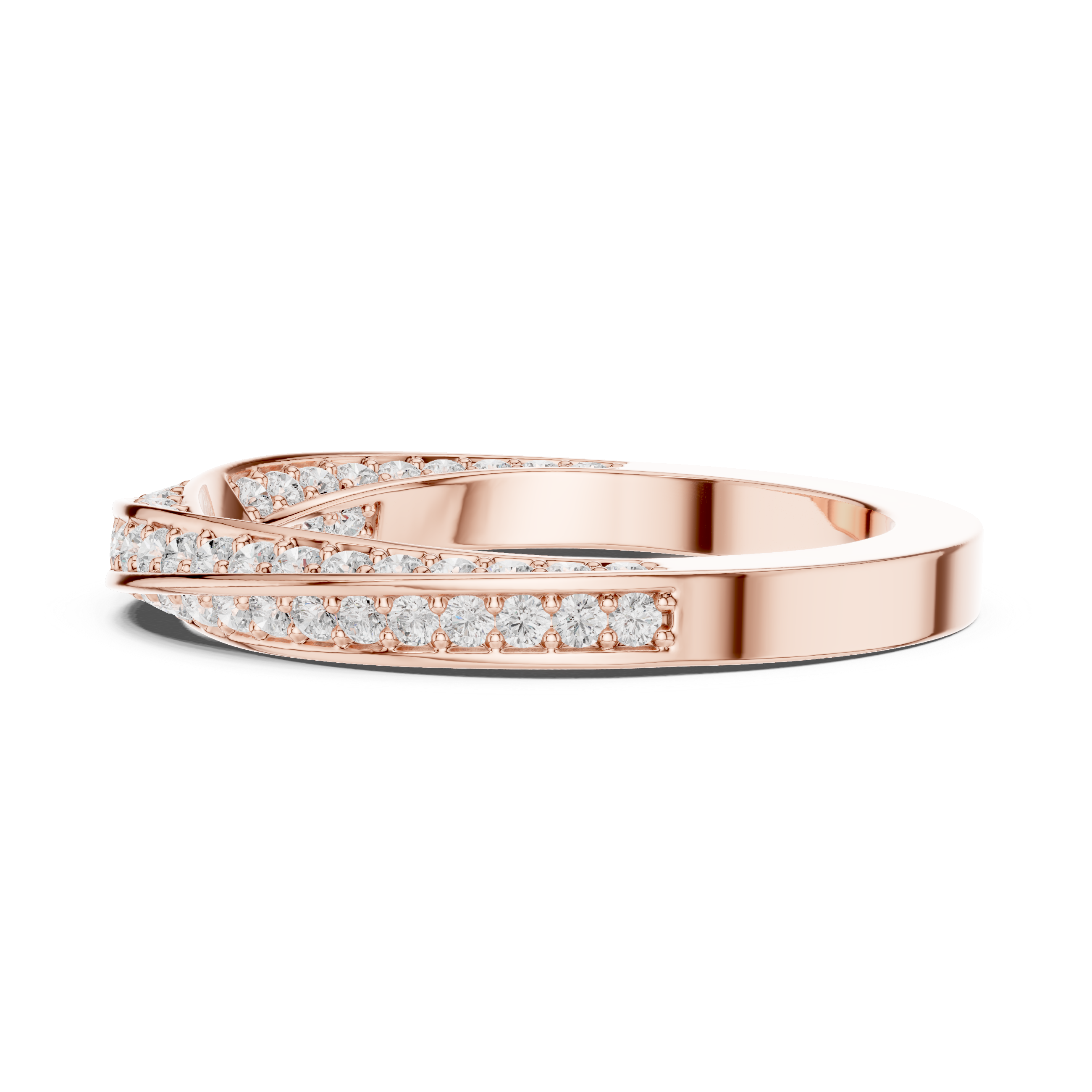 Twisted Moissanite Band