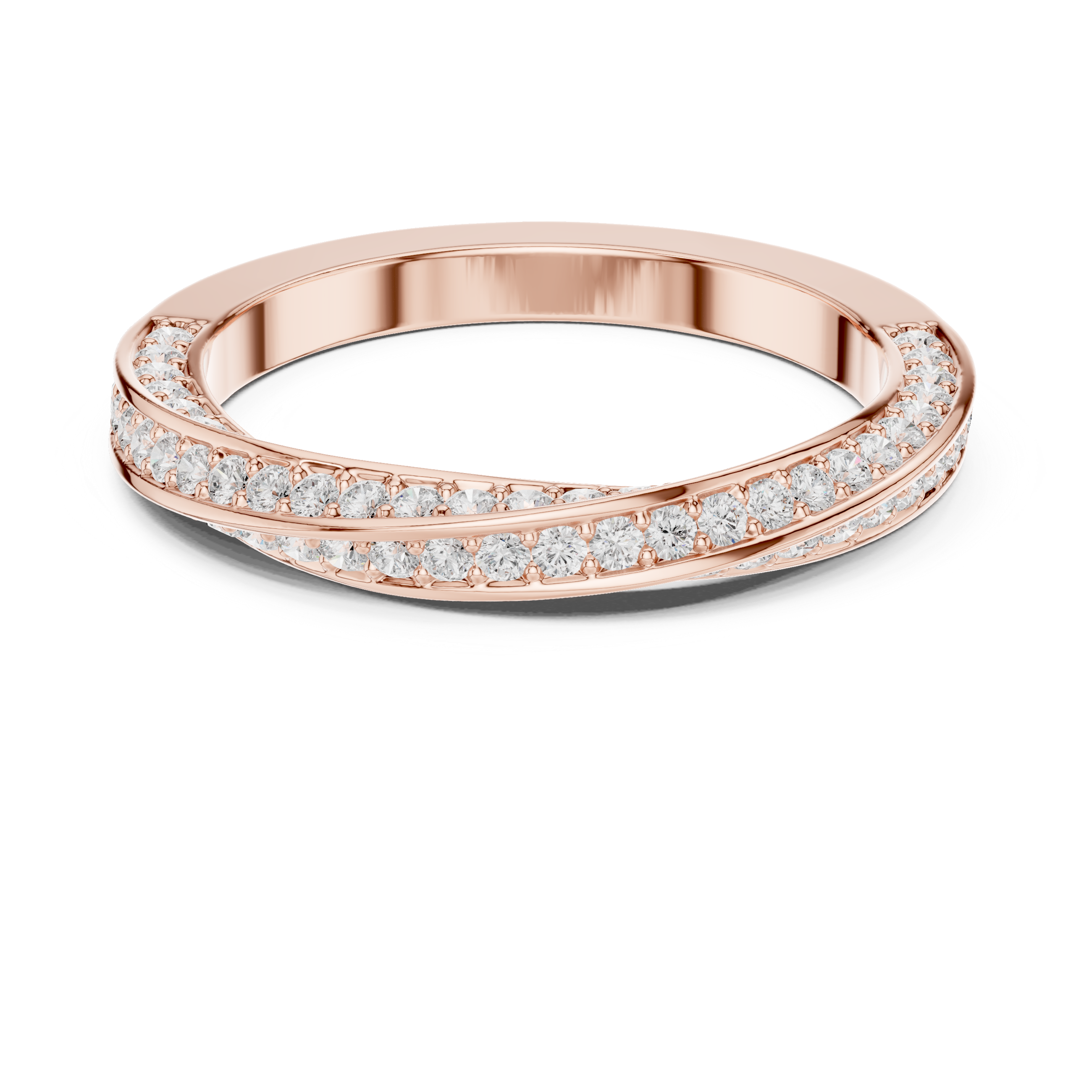 Twisted Moissanite Band