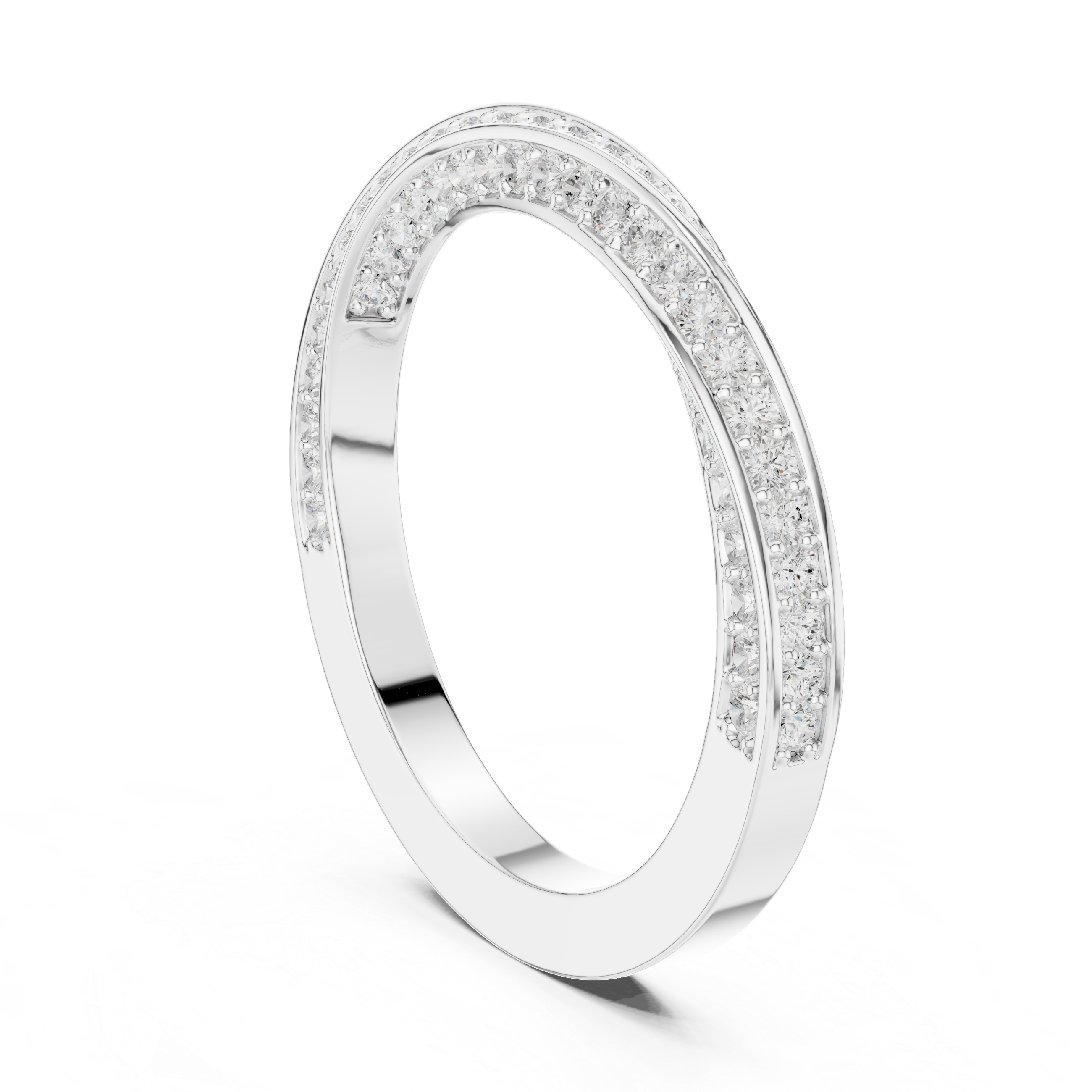 Twisted Moissanite Band