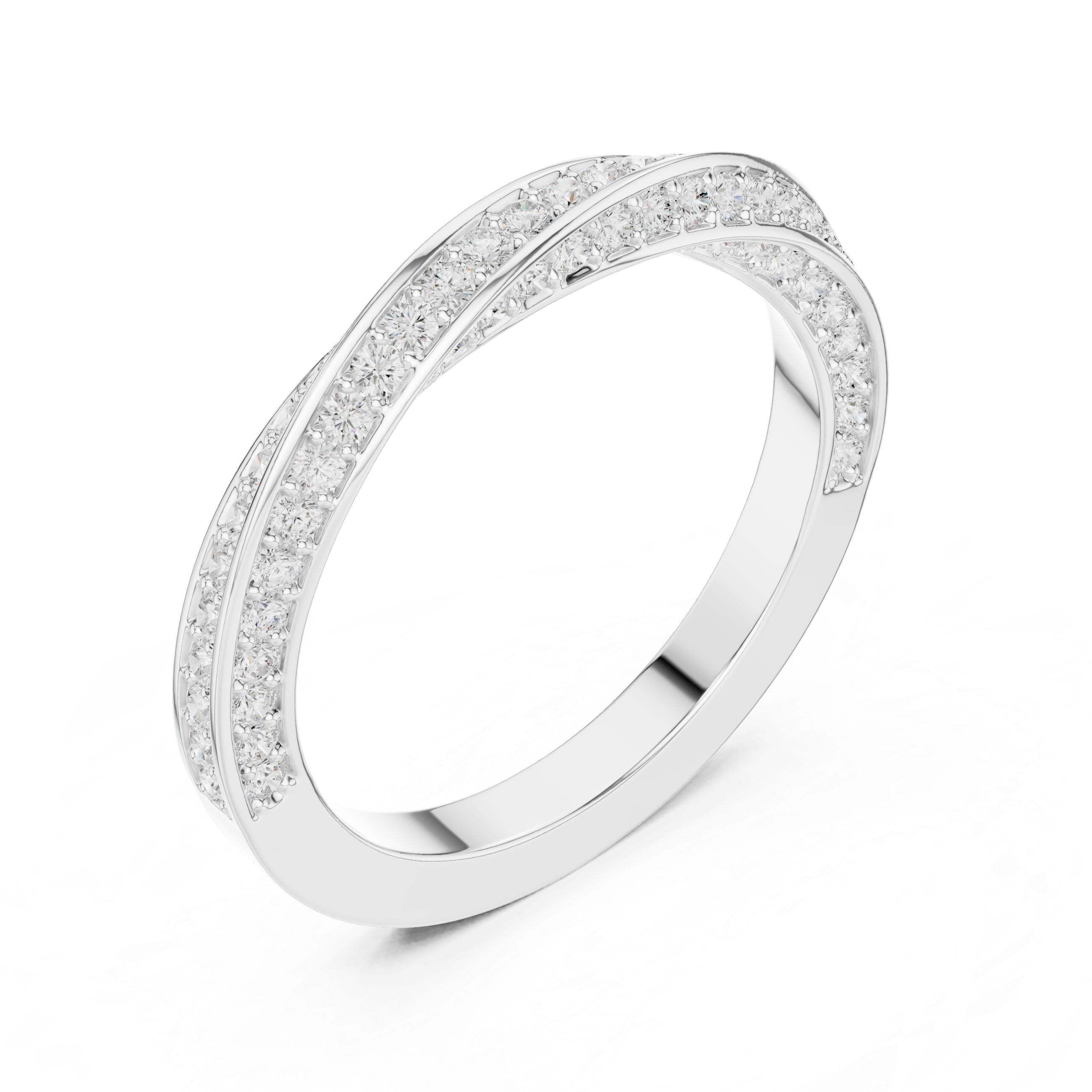 Twisted Moissanite Band