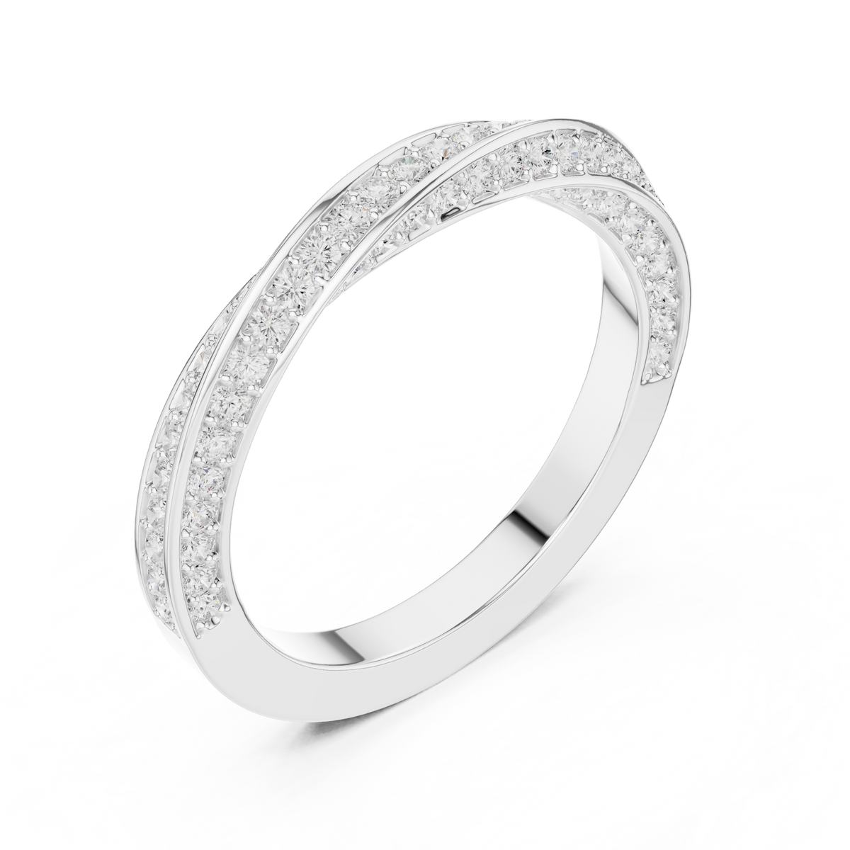 Twisted Moissanite Band