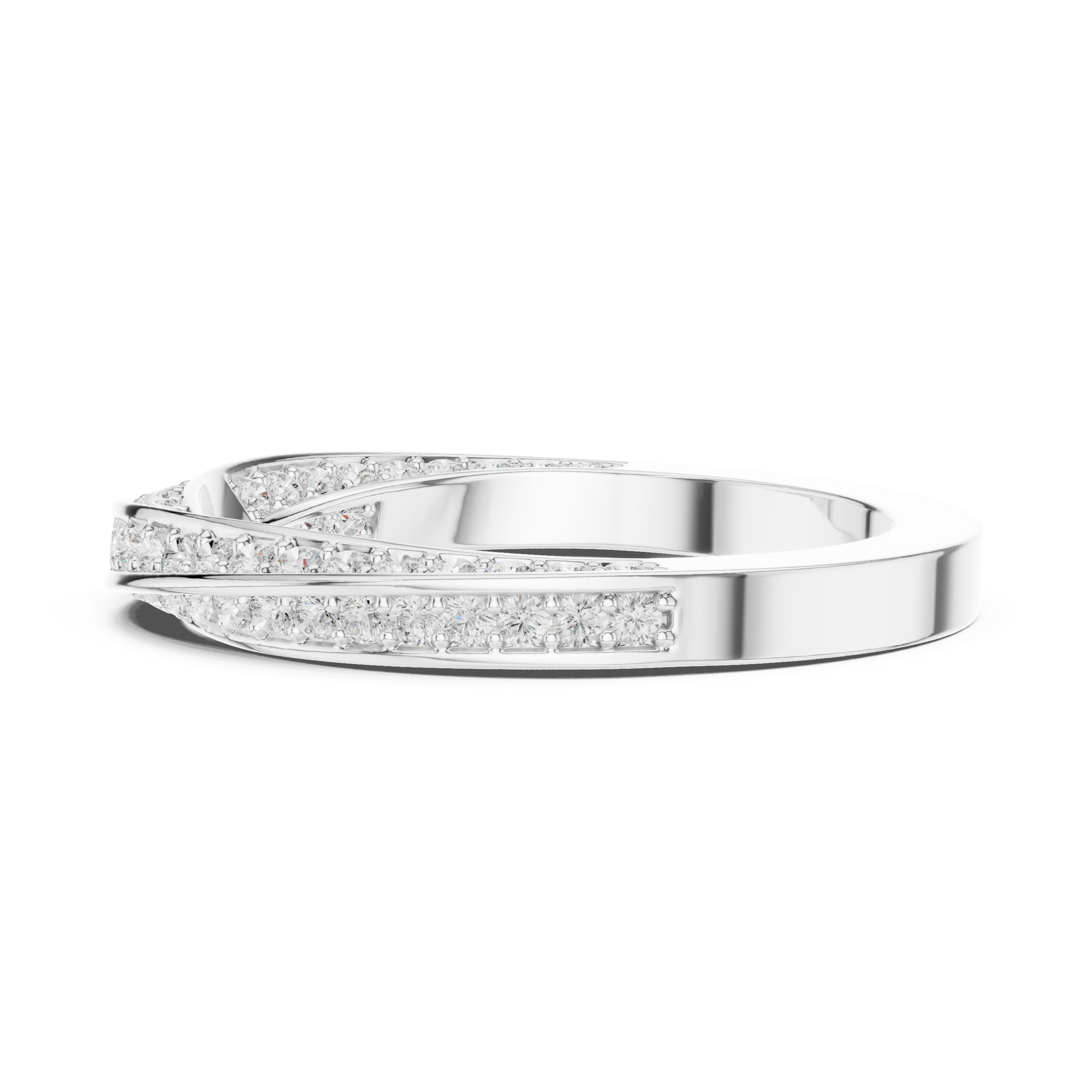 Twisted Moissanite Band
