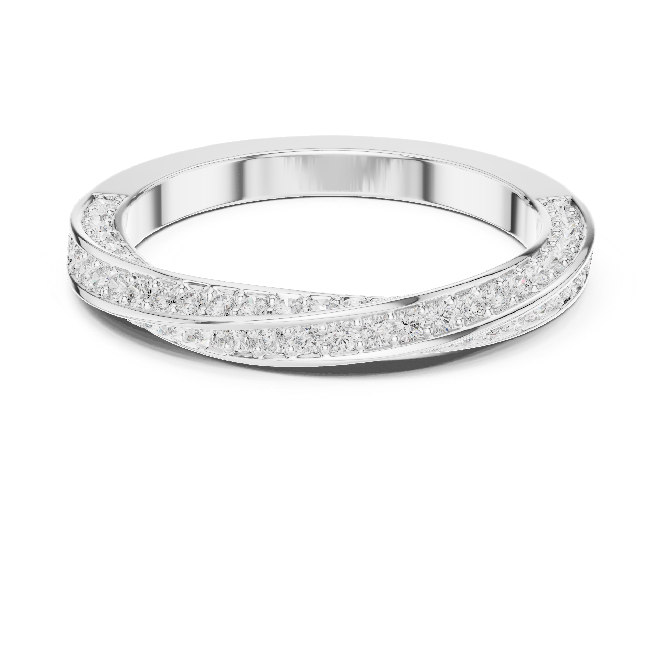 Twisted Moissanite Band