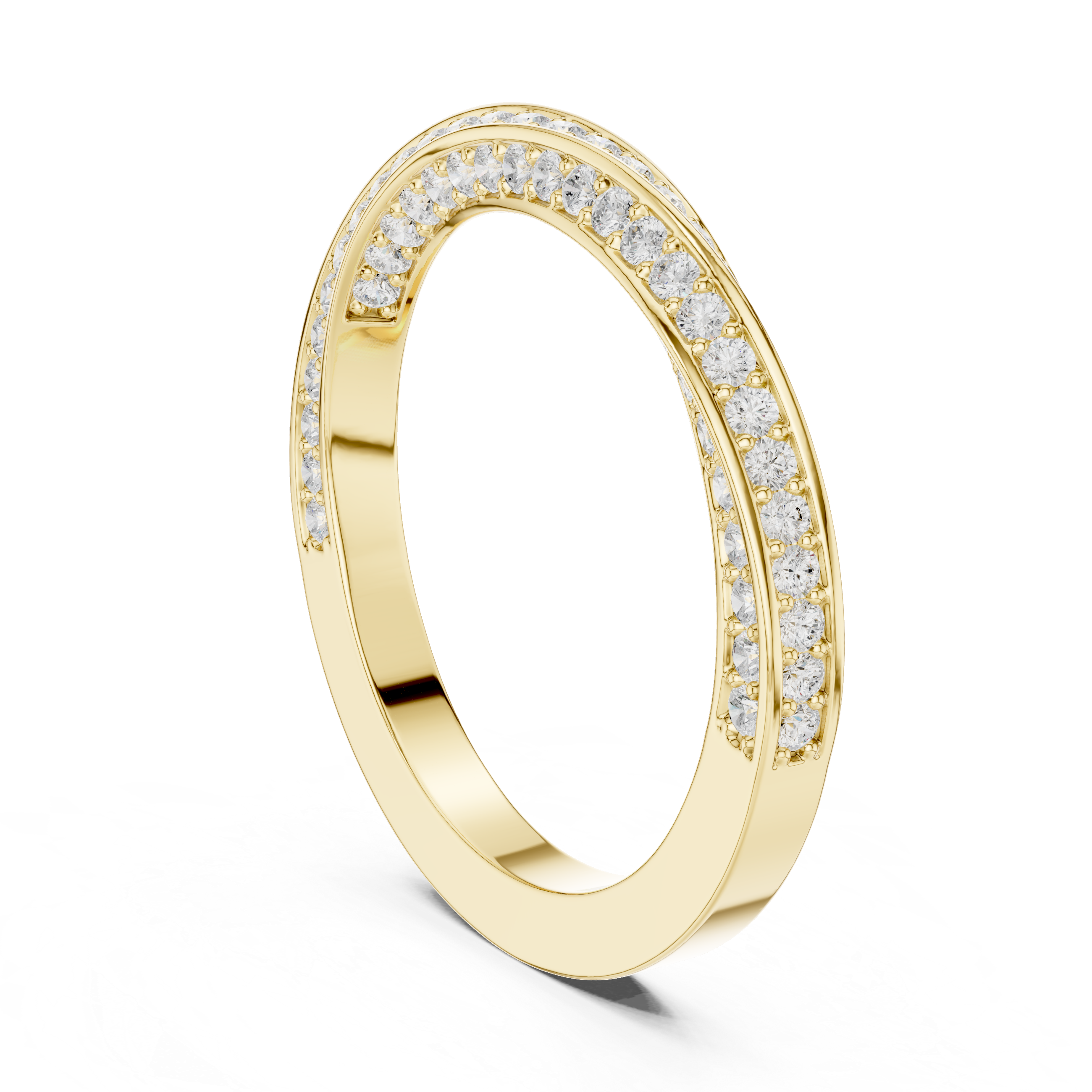 Twisted Moissanite Band