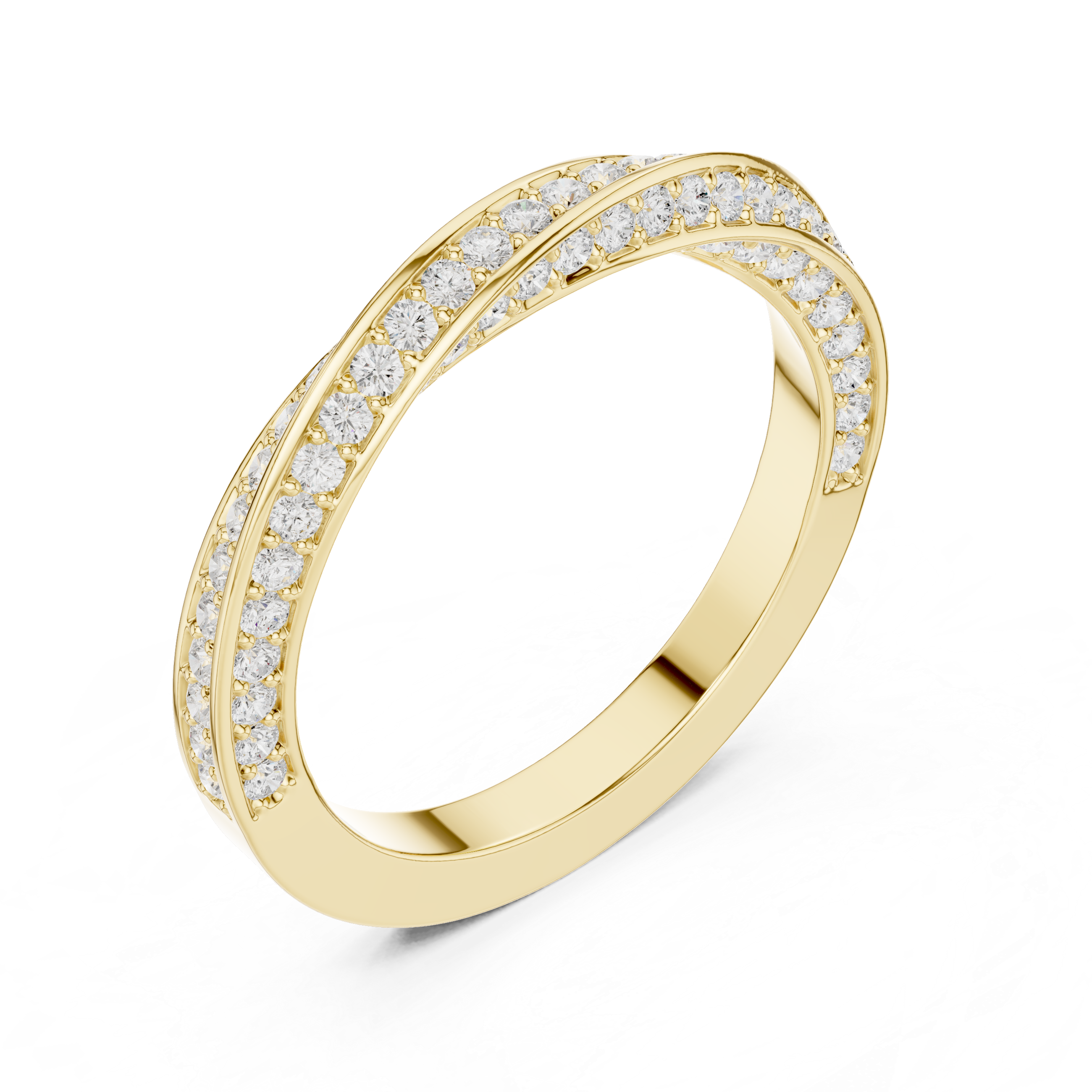 Twisted Moissanite Band