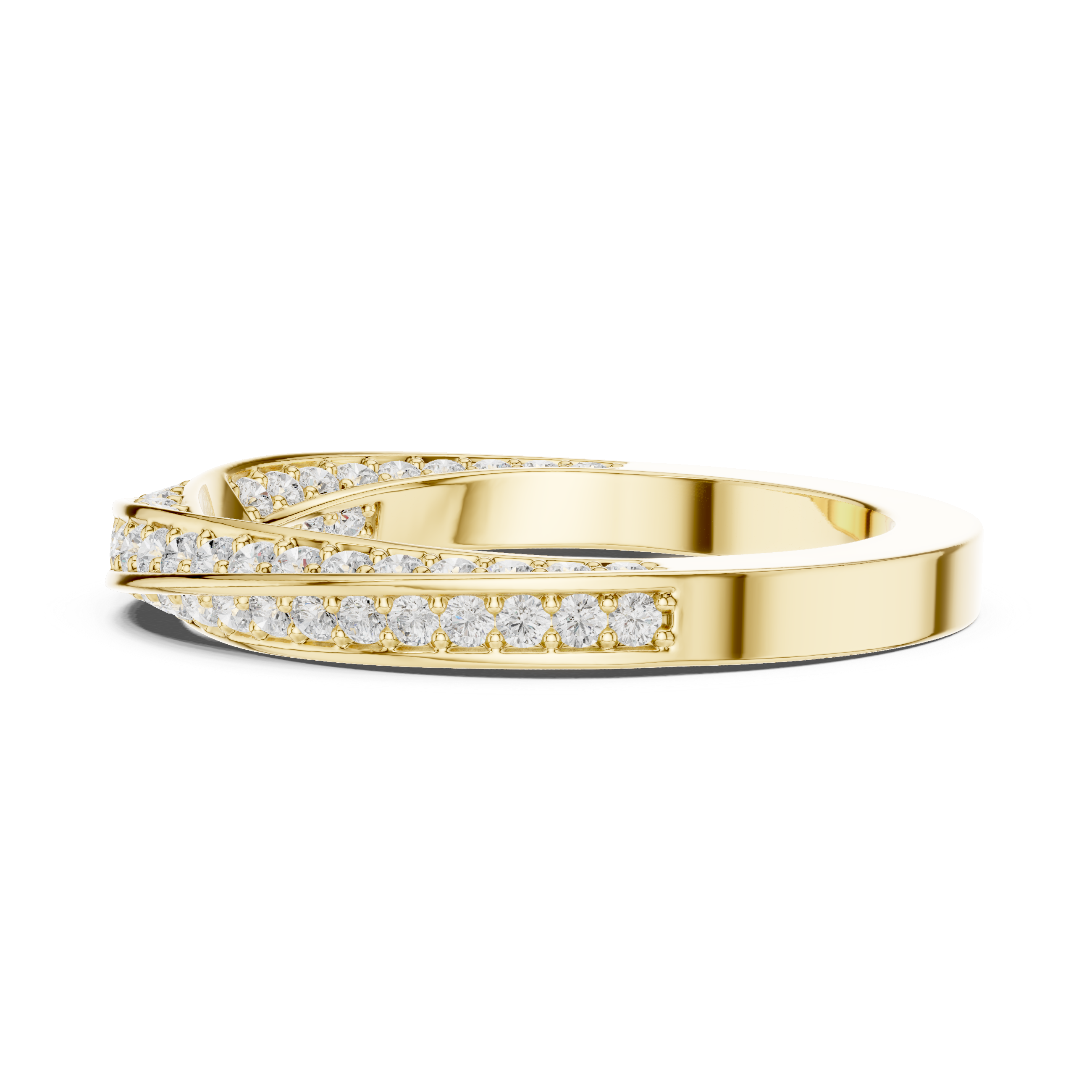 Twisted Moissanite Band