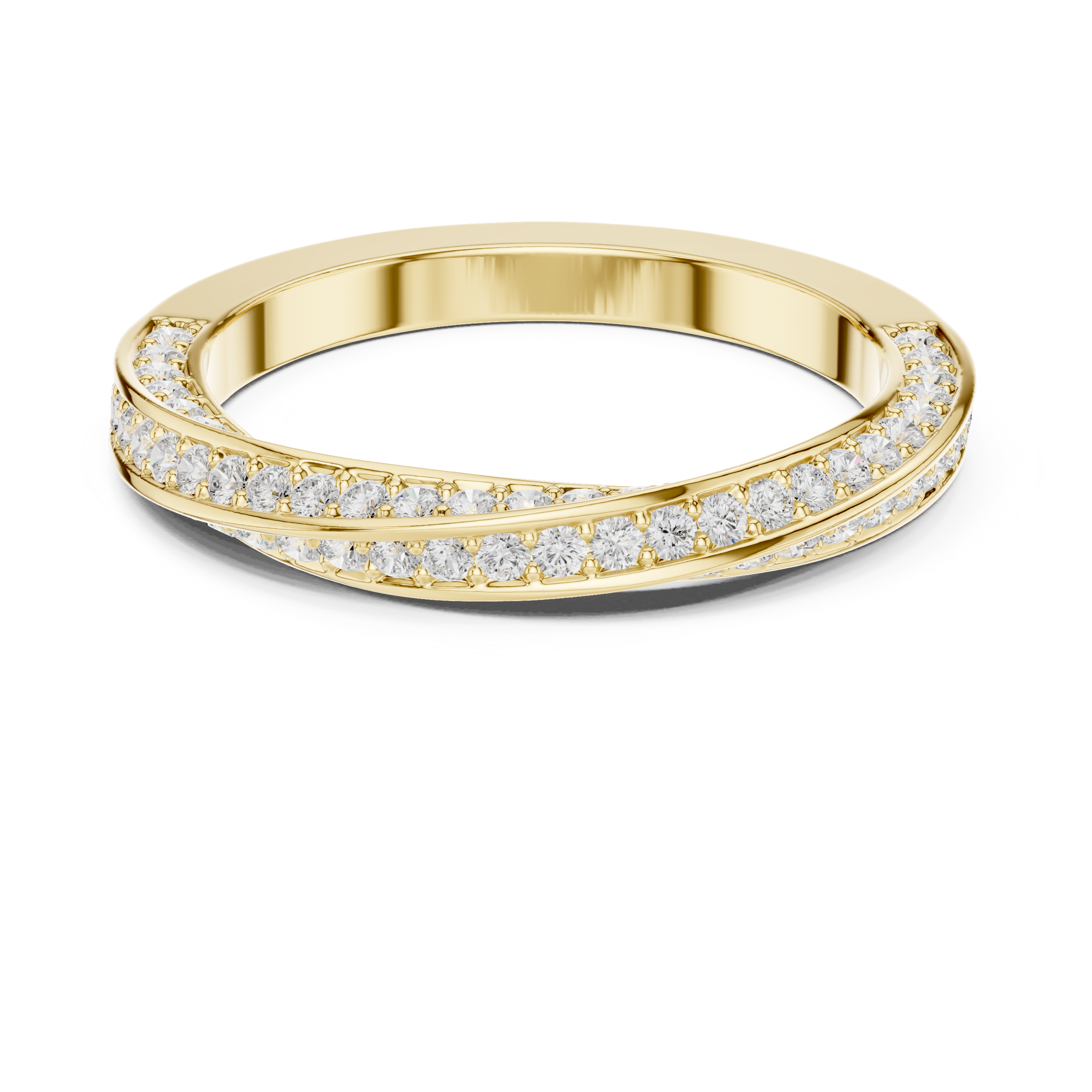 Twisted Moissanite Band