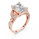 3.3 Carat Fine Emerald Cut Moissanite Ring