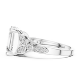 3.3 Carat Fine Emerald Cut Moissanite Ring