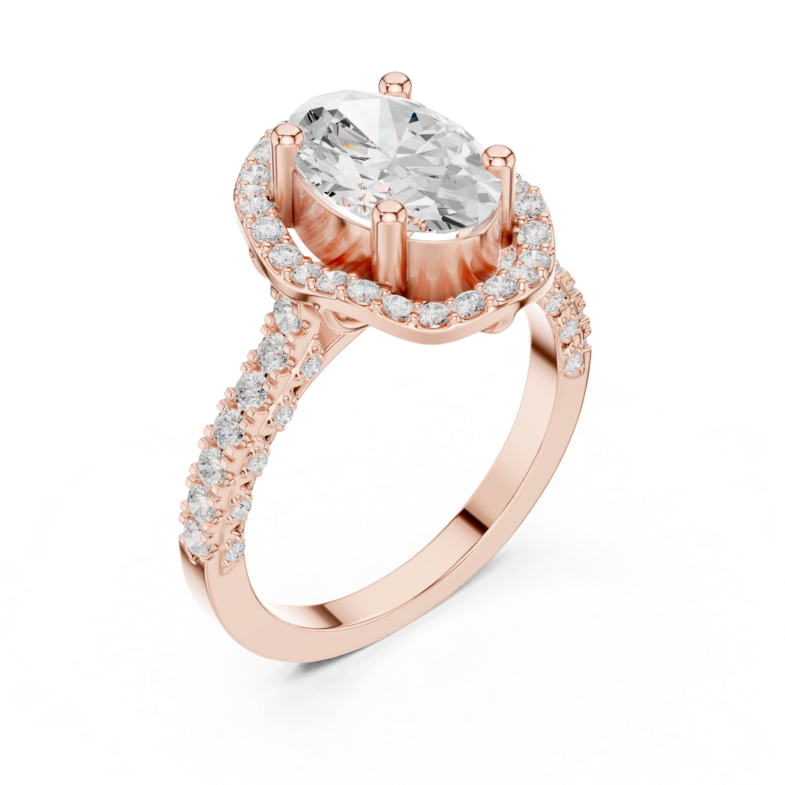 2.5 Carat Royal Oval Cut Moissanite Ring