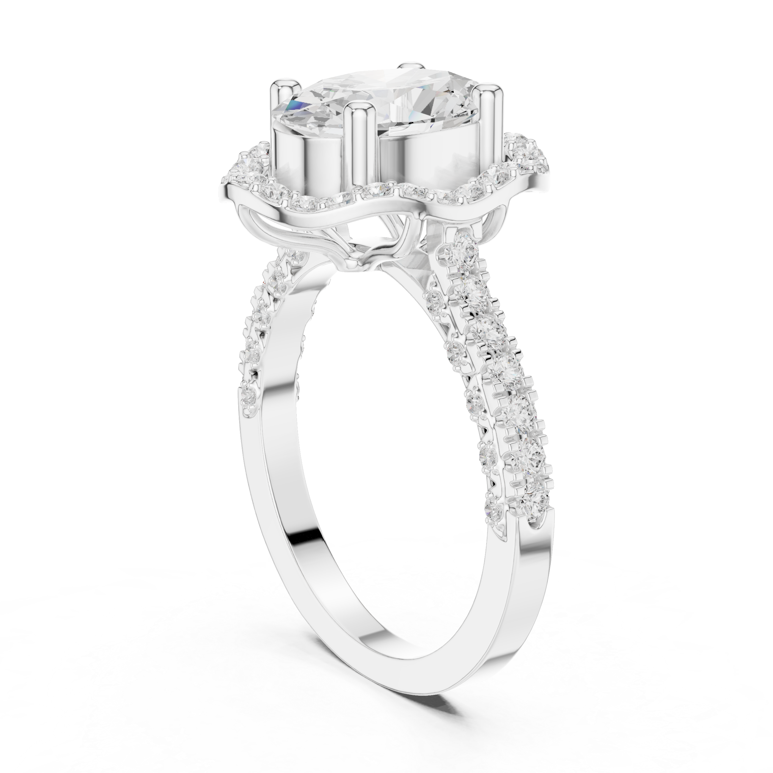 2.5 Carat Royal Oval Cut Moissanite Ring