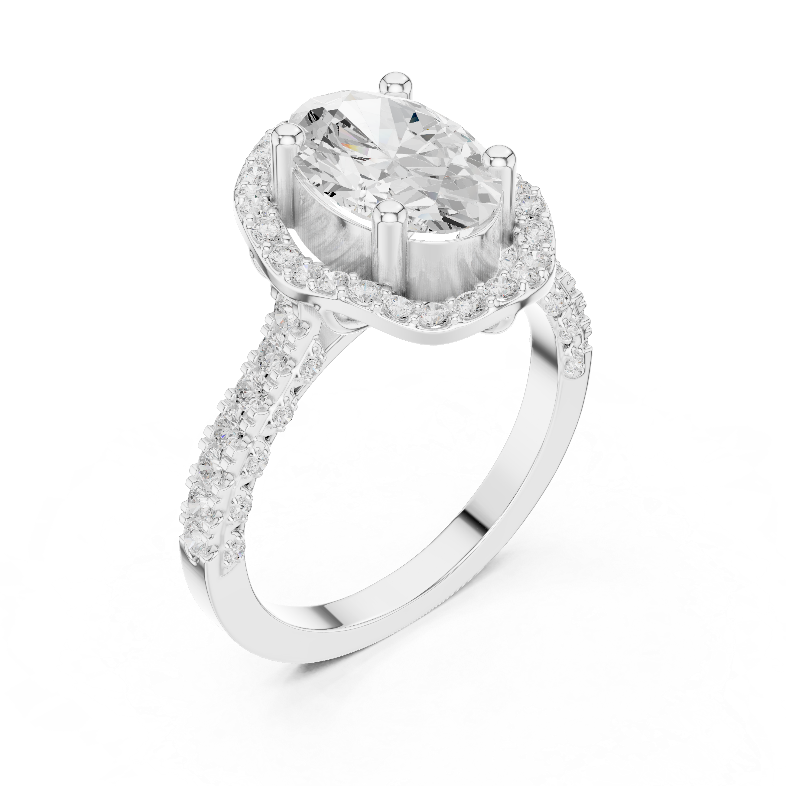 2.5 Carat Royal Oval Cut Moissanite Ring