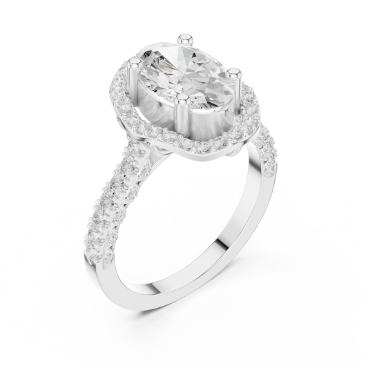 2.5 Carat Royal Oval Cut Moissanite Ring