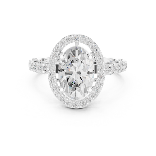 2.5 Carat Royal Oval Cut Moissanite Ring