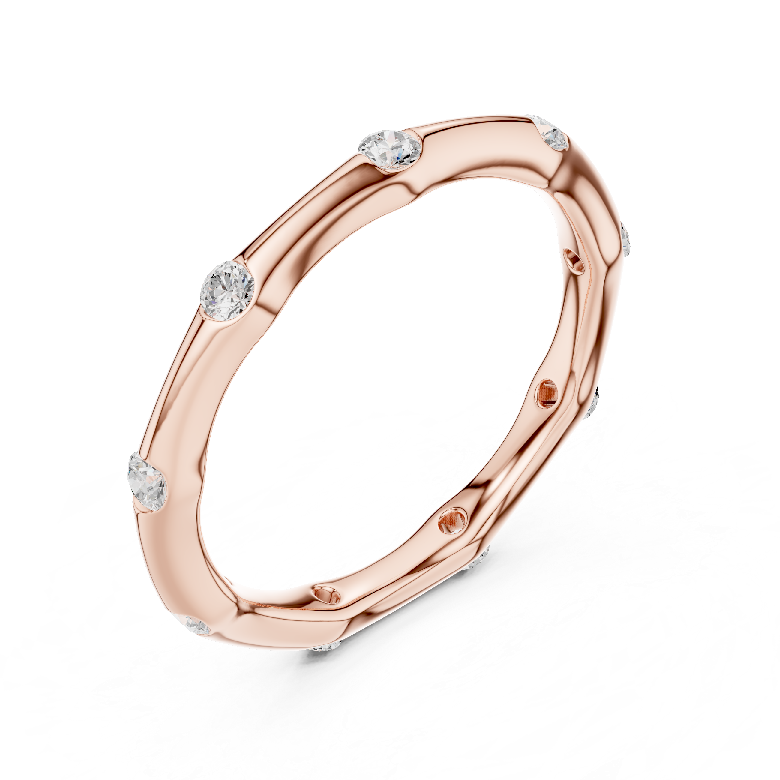 2.3 mm Cartier Inspired Moissanite Band