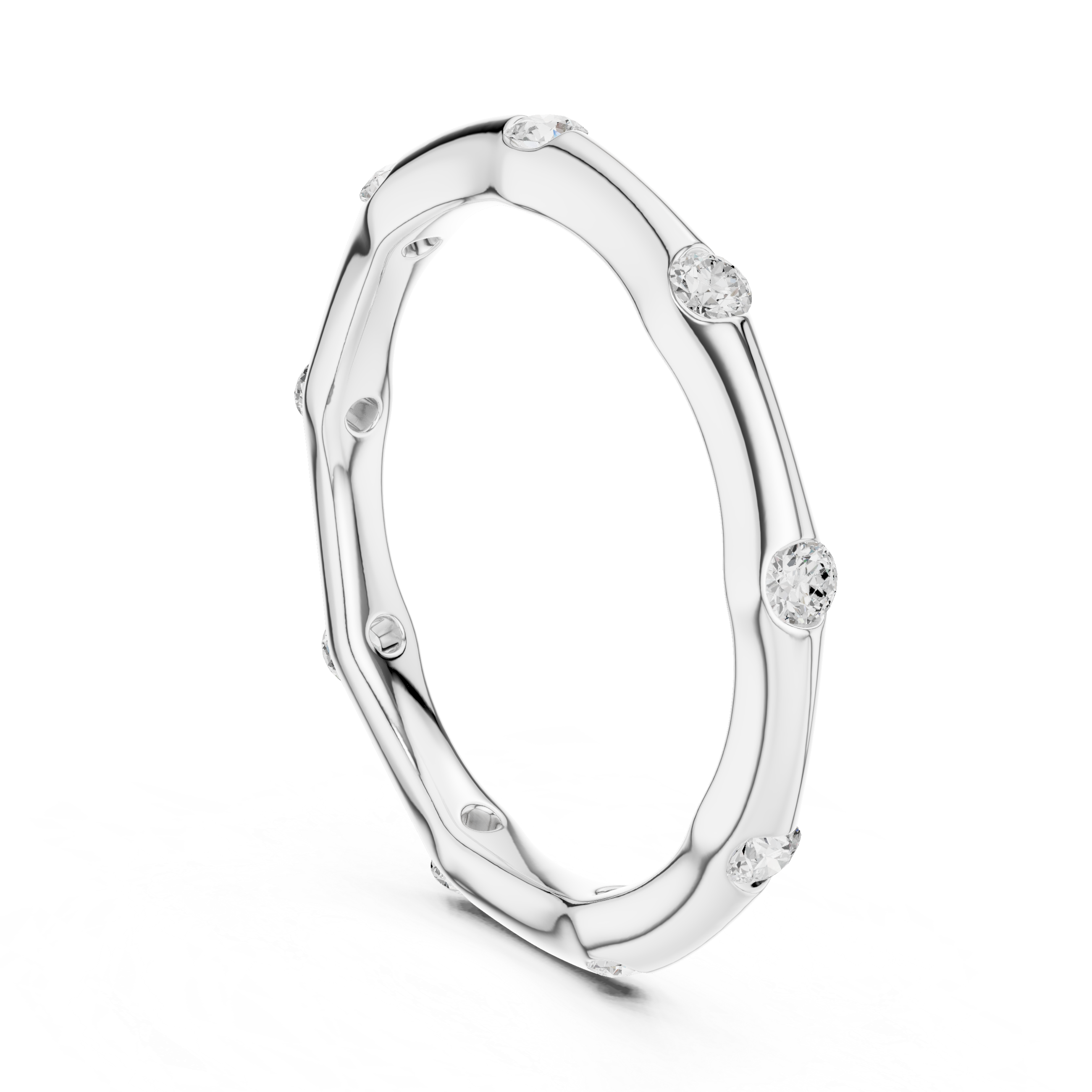 2.3 mm Cartier Inspired Moissanite Band