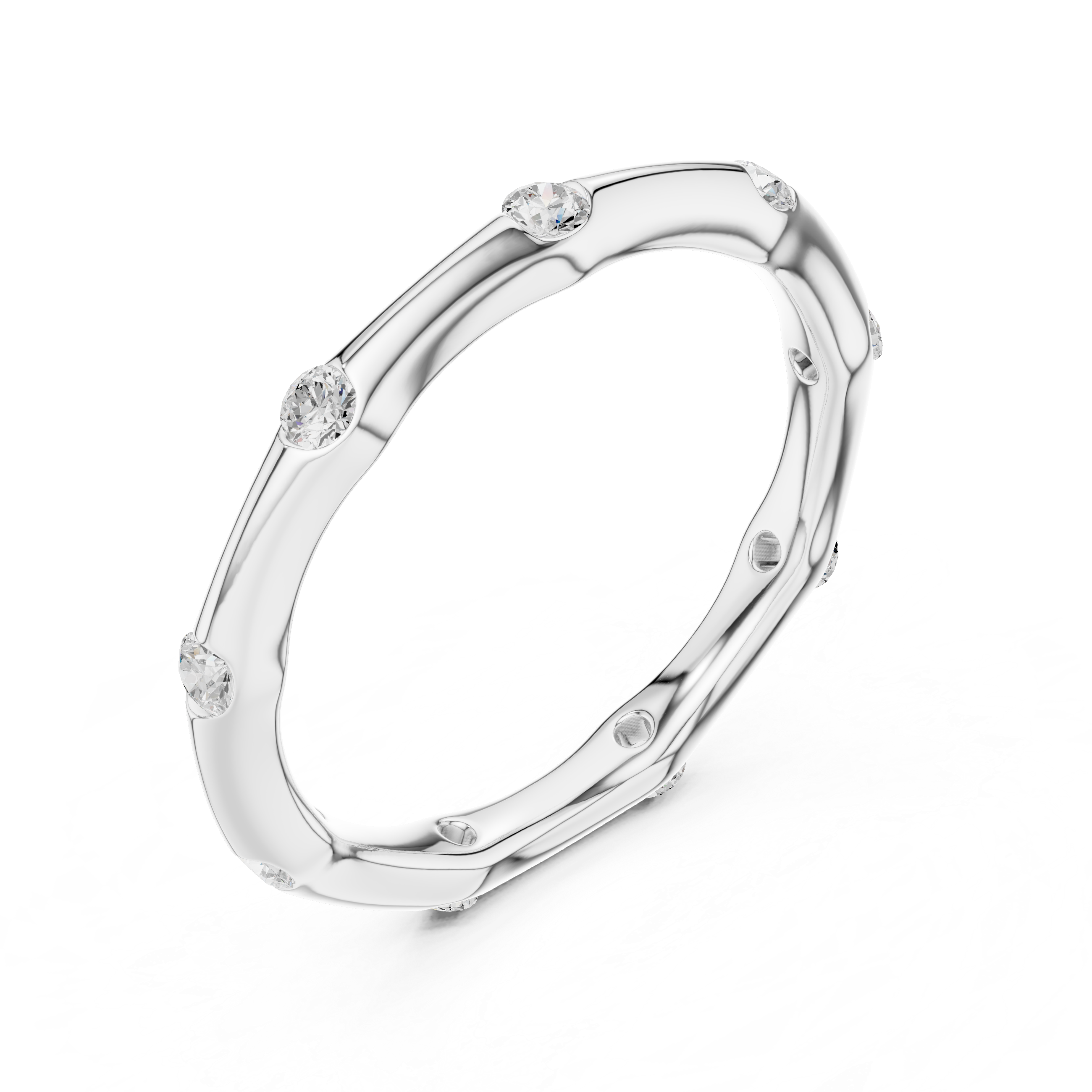 2.3 mm Cartier Inspired Moissanite Band