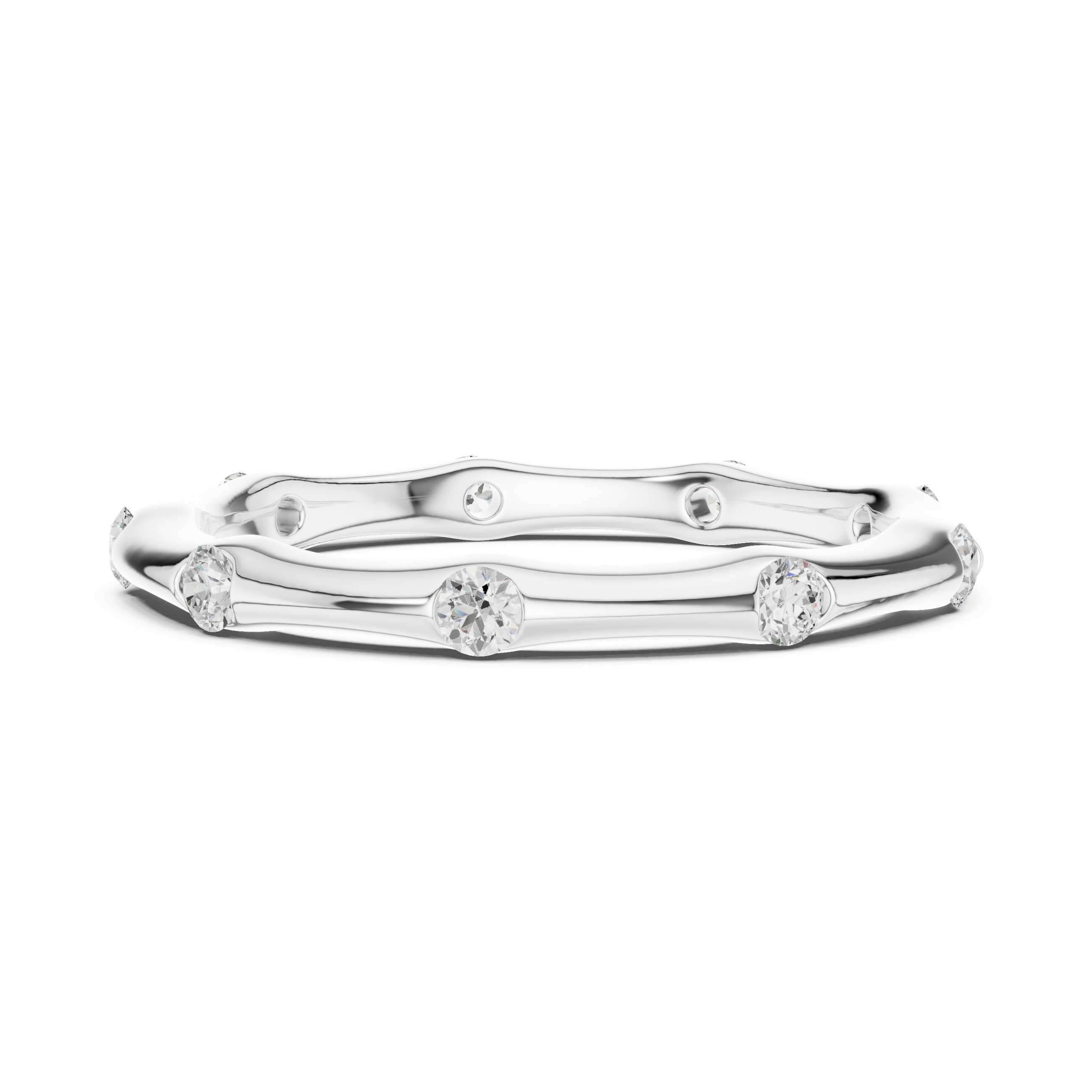 2.3 mm Cartier Inspired Moissanite Band