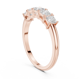 1.4 mm Elegant Princess Cut Moissanite Band