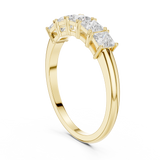 1.4 mm Elegant Princess Cut Moissanite Band