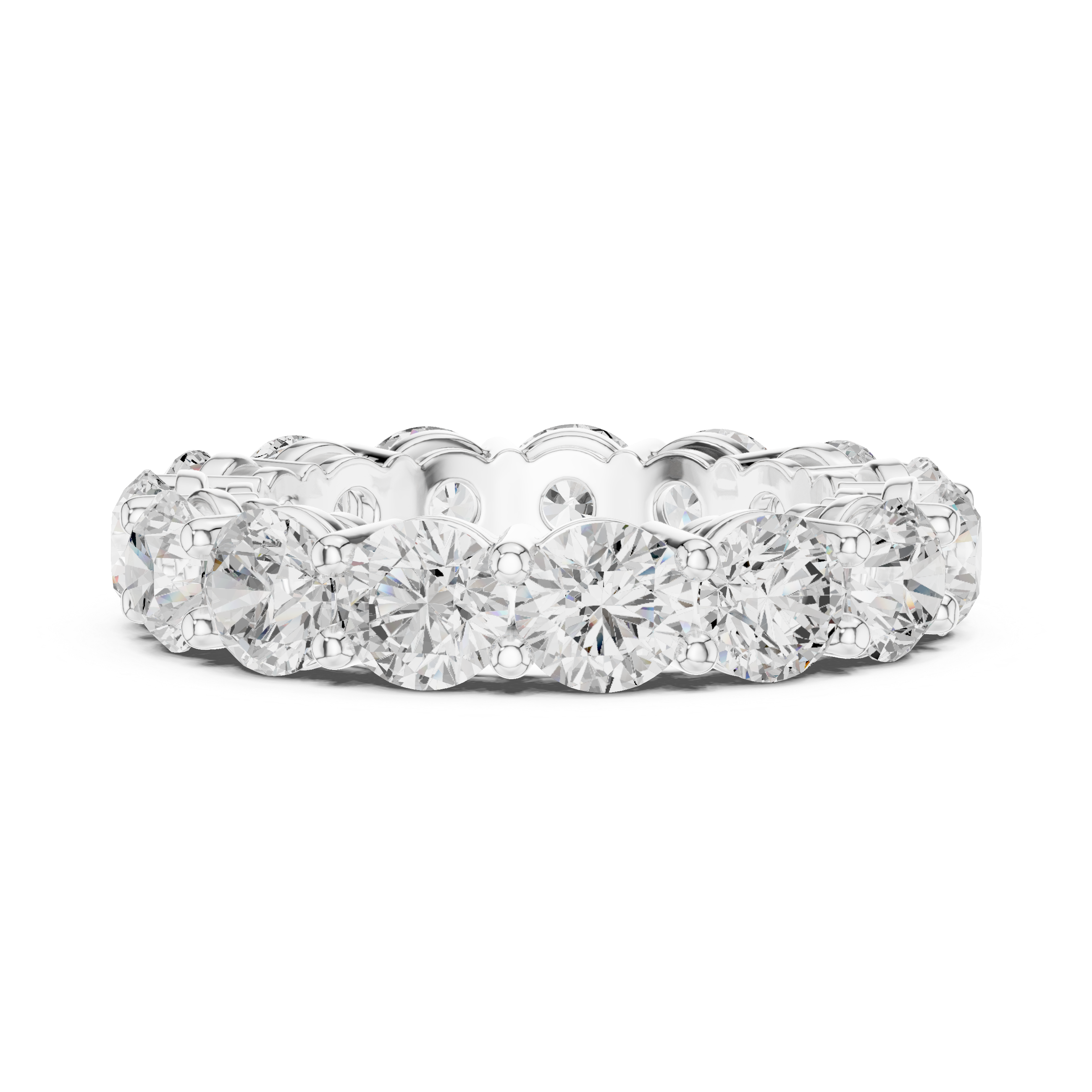 3.8 mm Fine Moissanite Band
