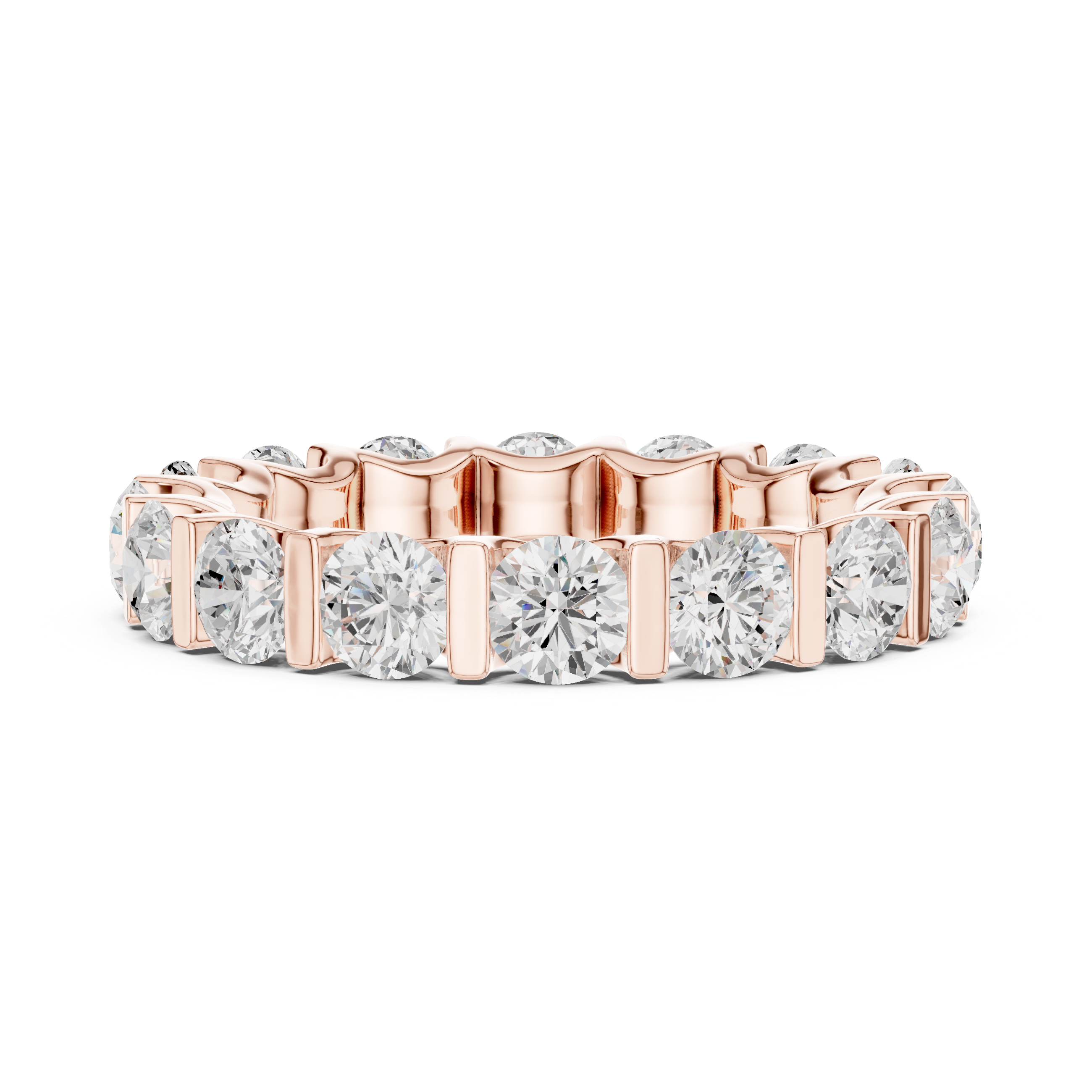 3.8 mm Fine Moissanite Band