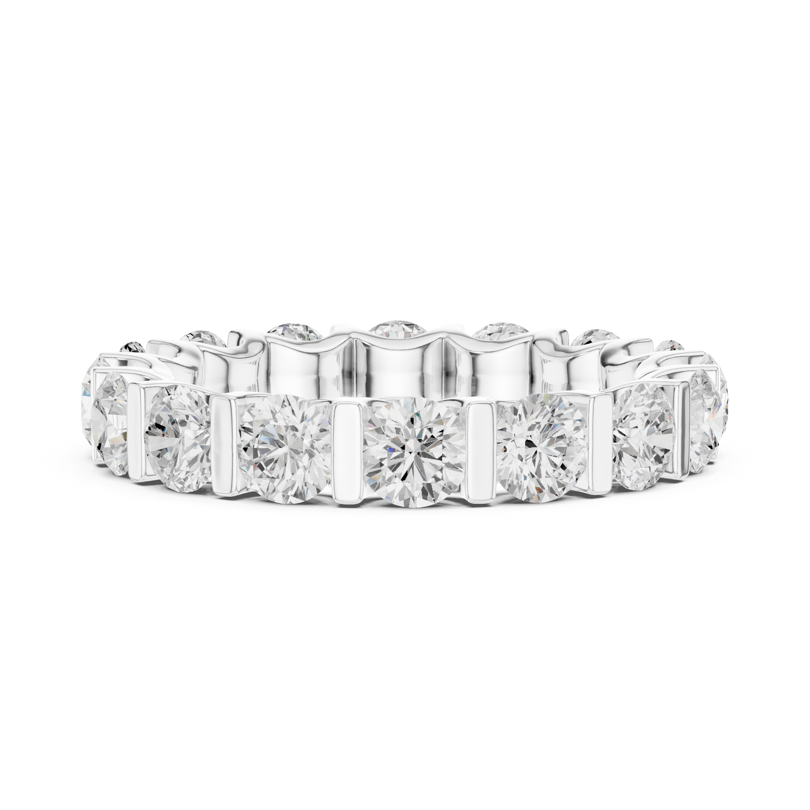 3.8 mm Fine Moissanite Band