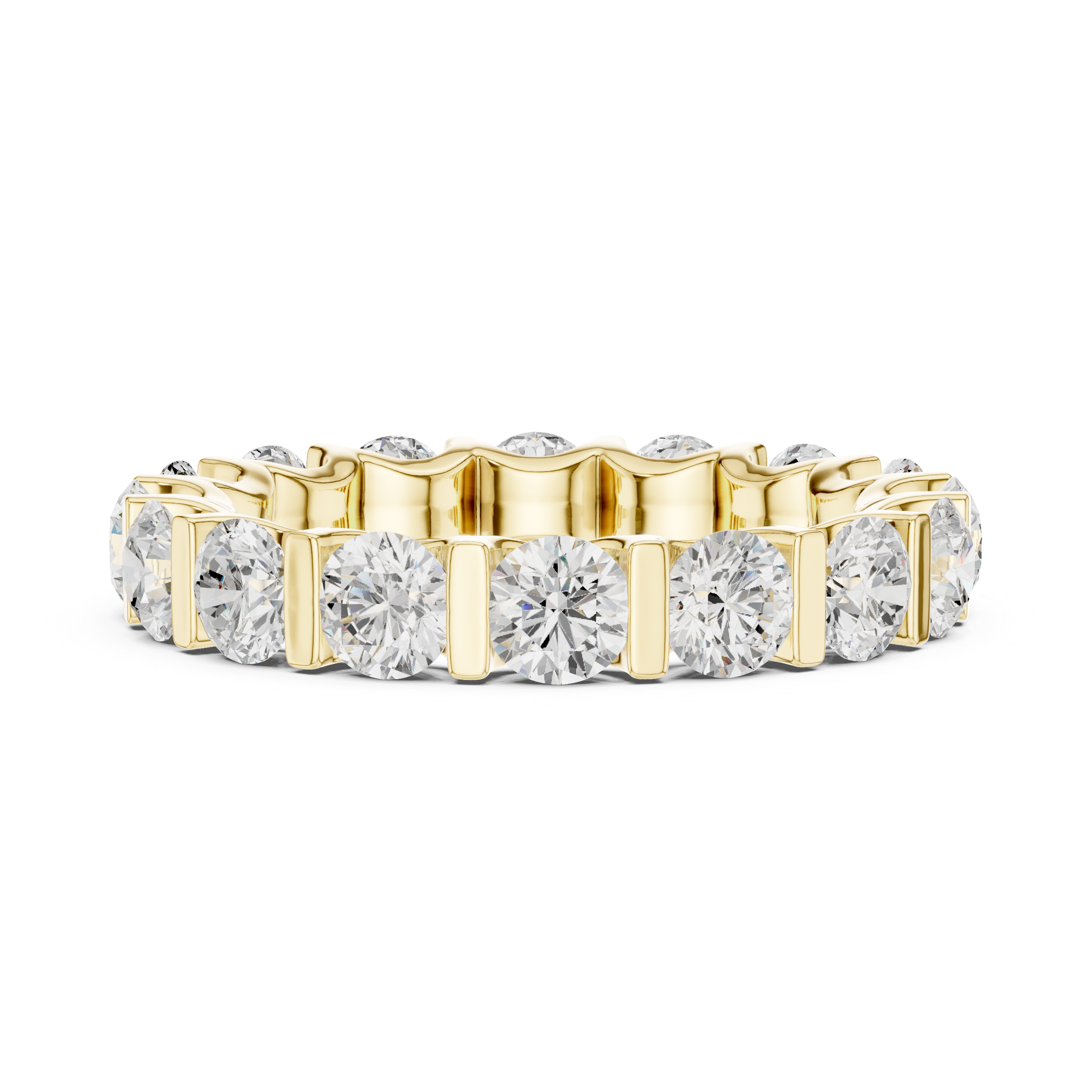 3.8 mm Fine Moissanite Band