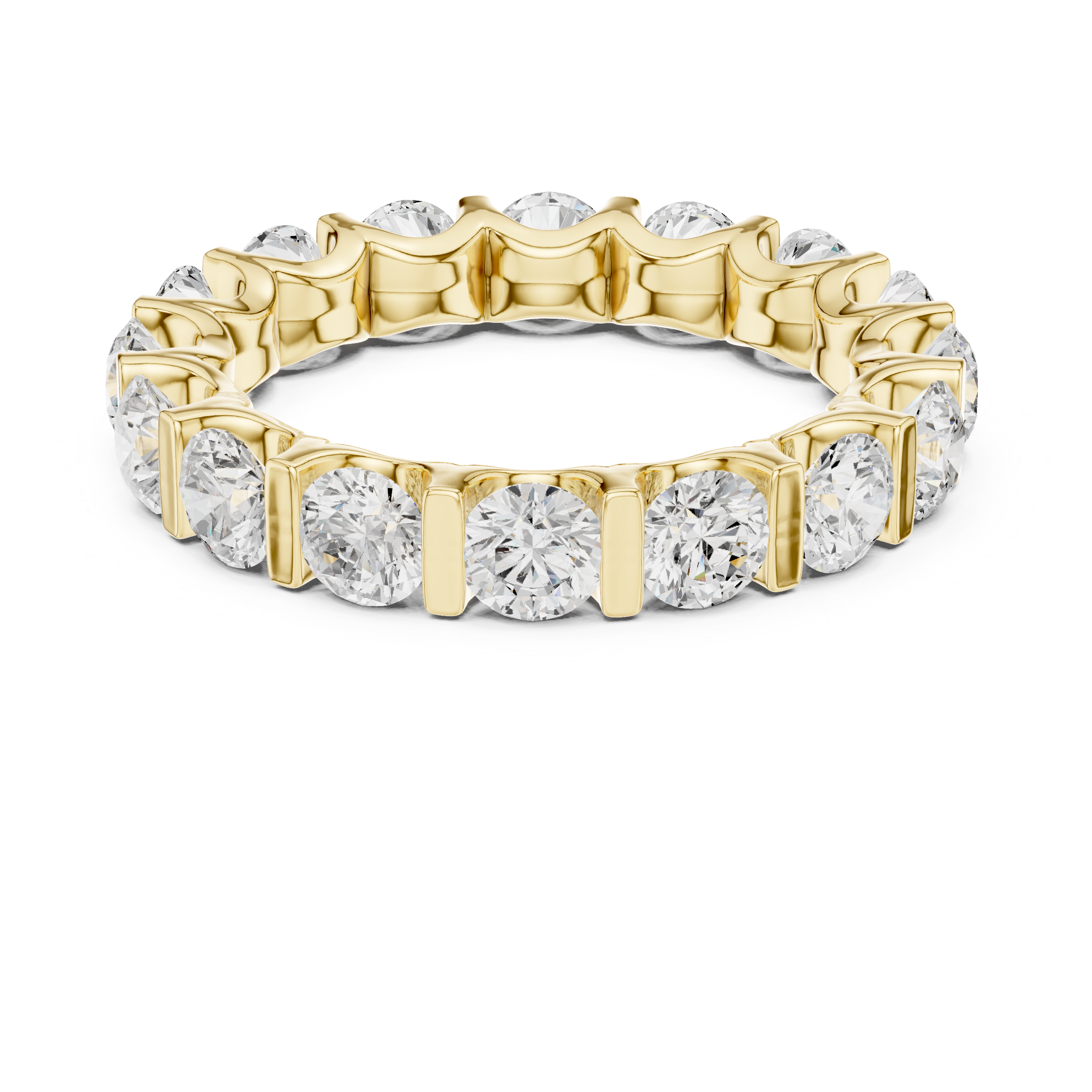 3.8 mm Fine Moissanite Band