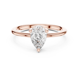 1 Carat Pear Cut Moissanite Ring