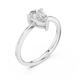 1 Carat Pear Cut Moissanite Ring