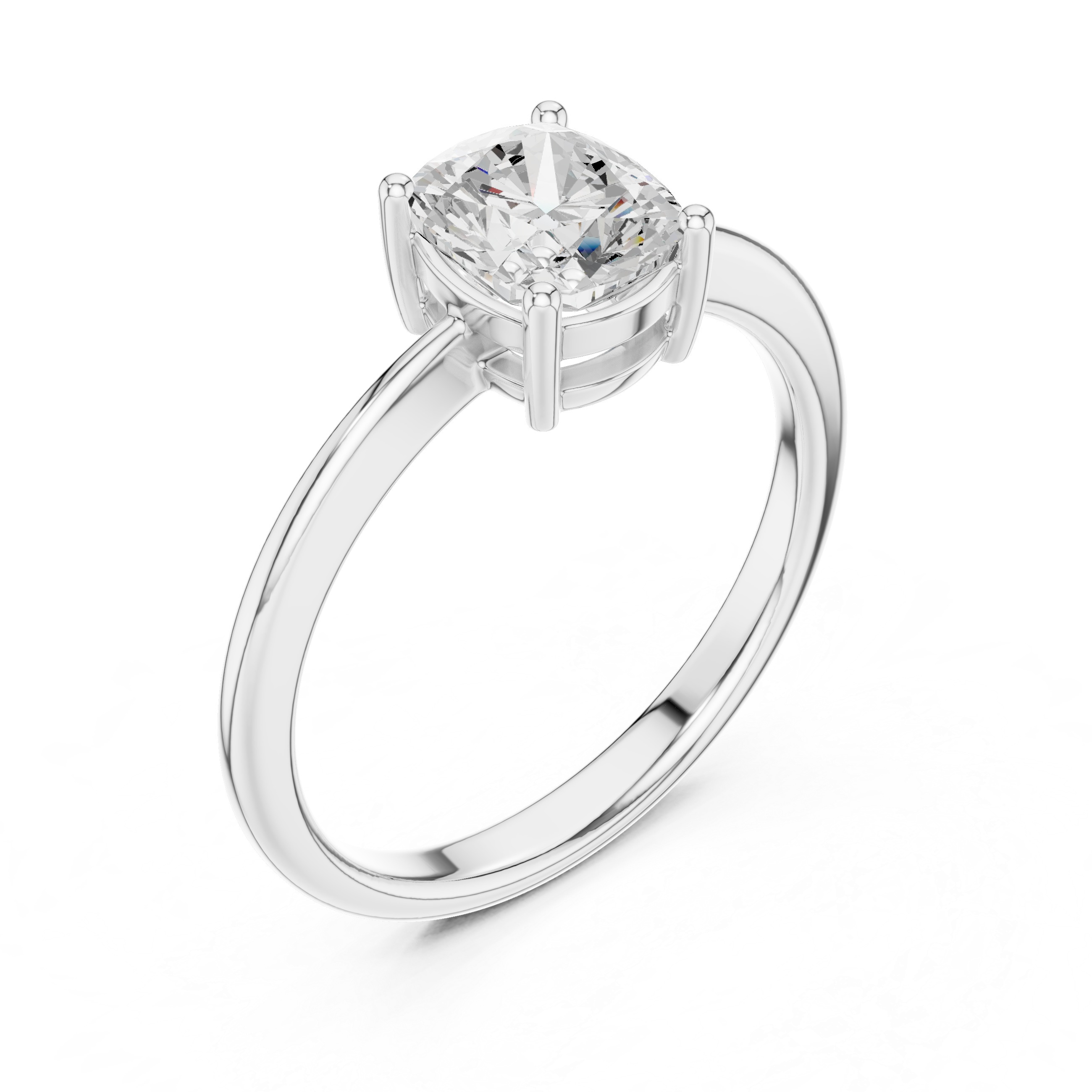 1 Carat Elegant Oval Cut Moissanite Ring