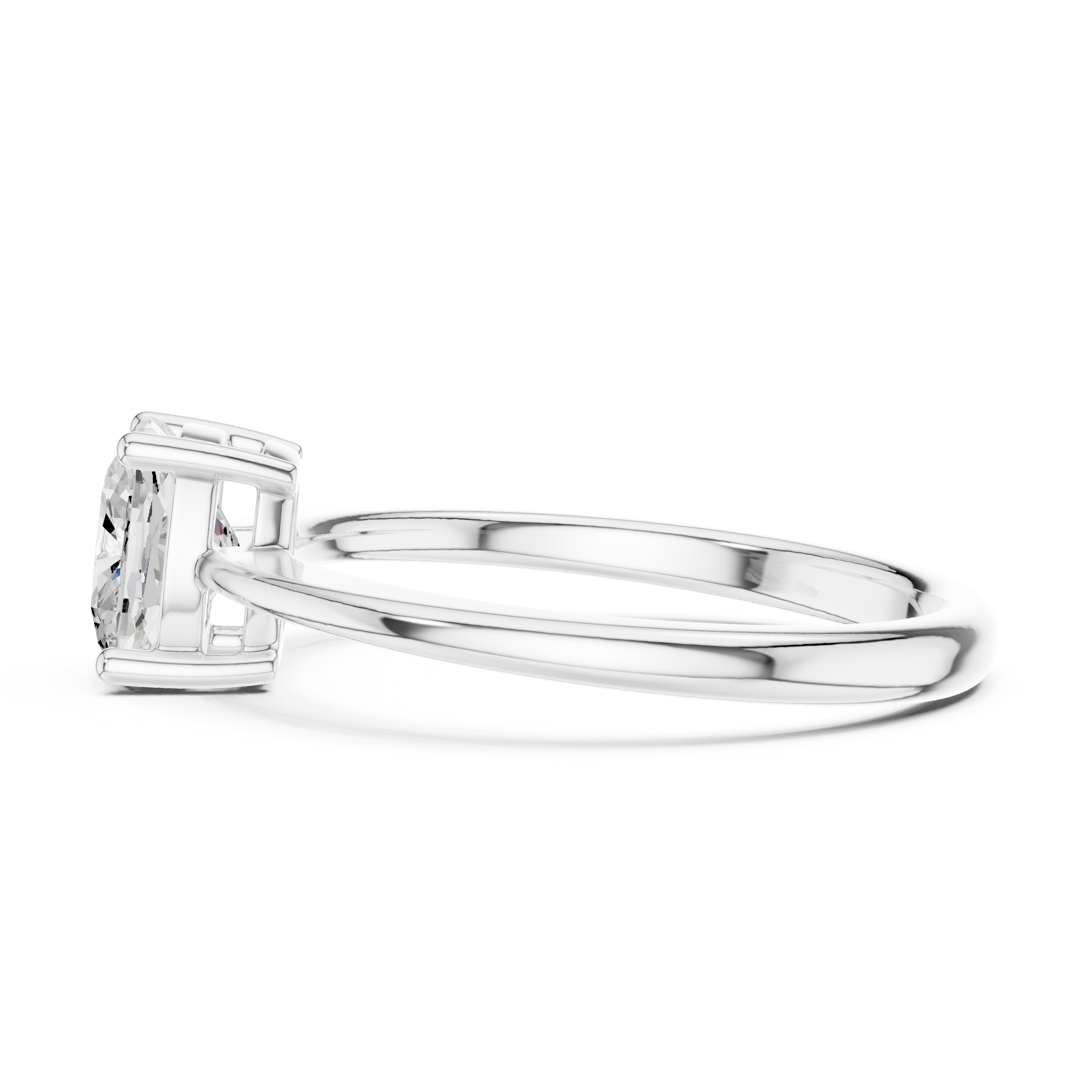 1 Carat Elegant Oval Cut Moissanite Ring